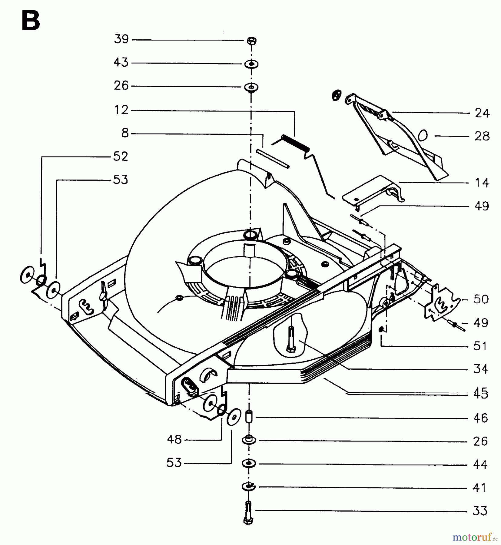 Jonsered Rasenmäher 446 R - Jonsered Walk-Behind Mower (1995-01) FRAME #1