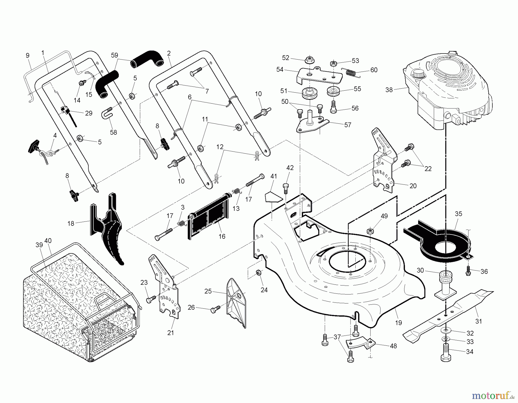  Jonsered Rasenmäher LM2153CMDA (96141006600) - Jonsered Walk-Behind Mower (2007-03) FRAME