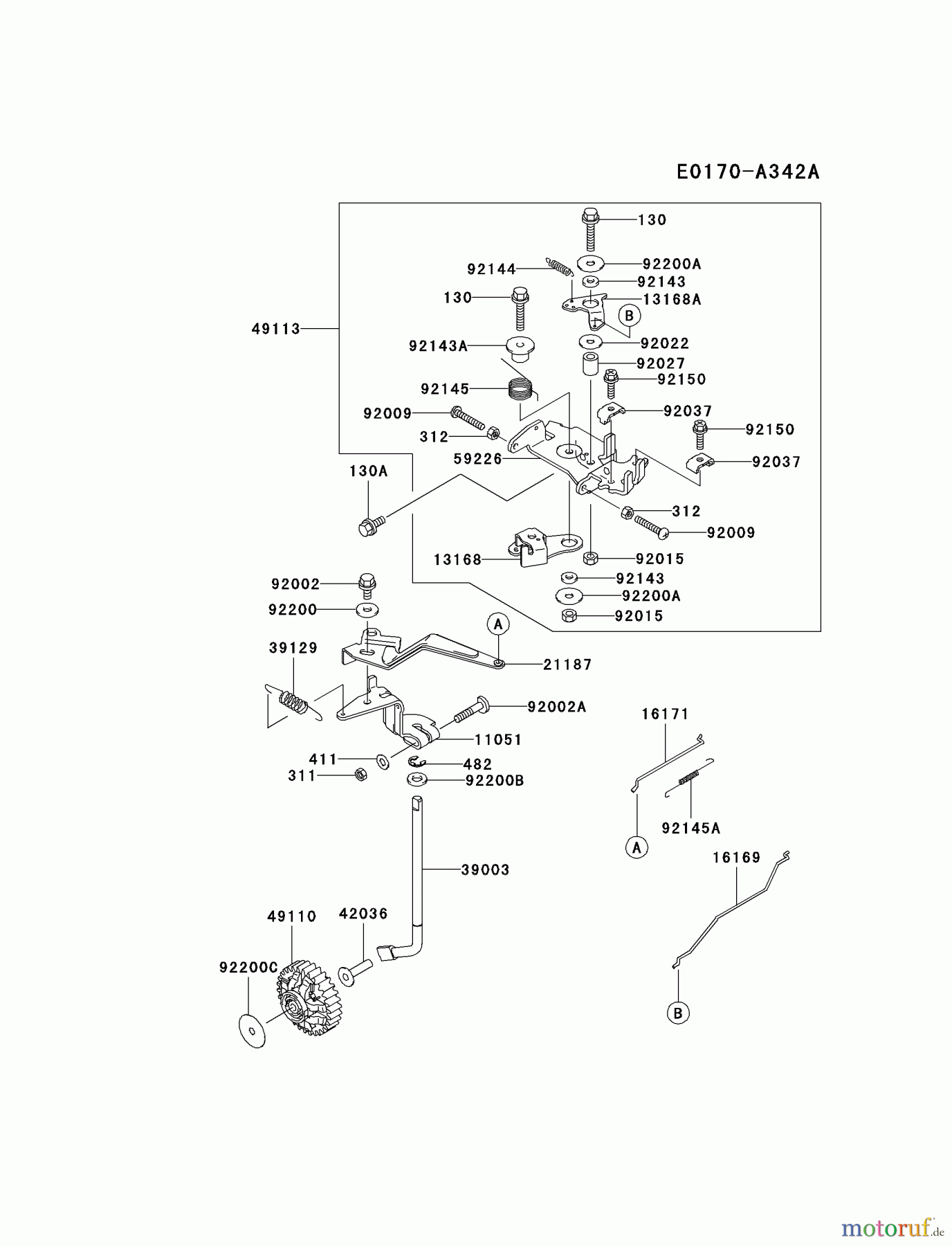  Kawasaki Motoren Motoren, Horizontal FD671D-AS01 - Kawasaki FD671D 4-Stroke Engine CONTROL-EQUIPMENT