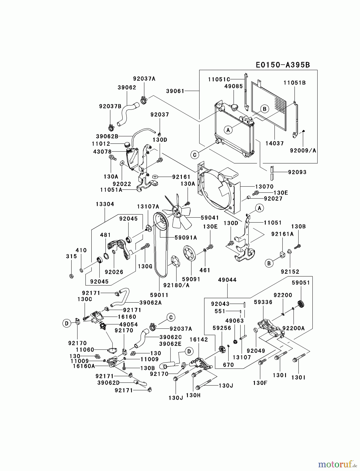  Kawasaki Motoren Motoren, Horizontal FD711D-AS00 - Kawasaki FD711D 4-Stroke Engine COOLING-EQUIPMENT #2