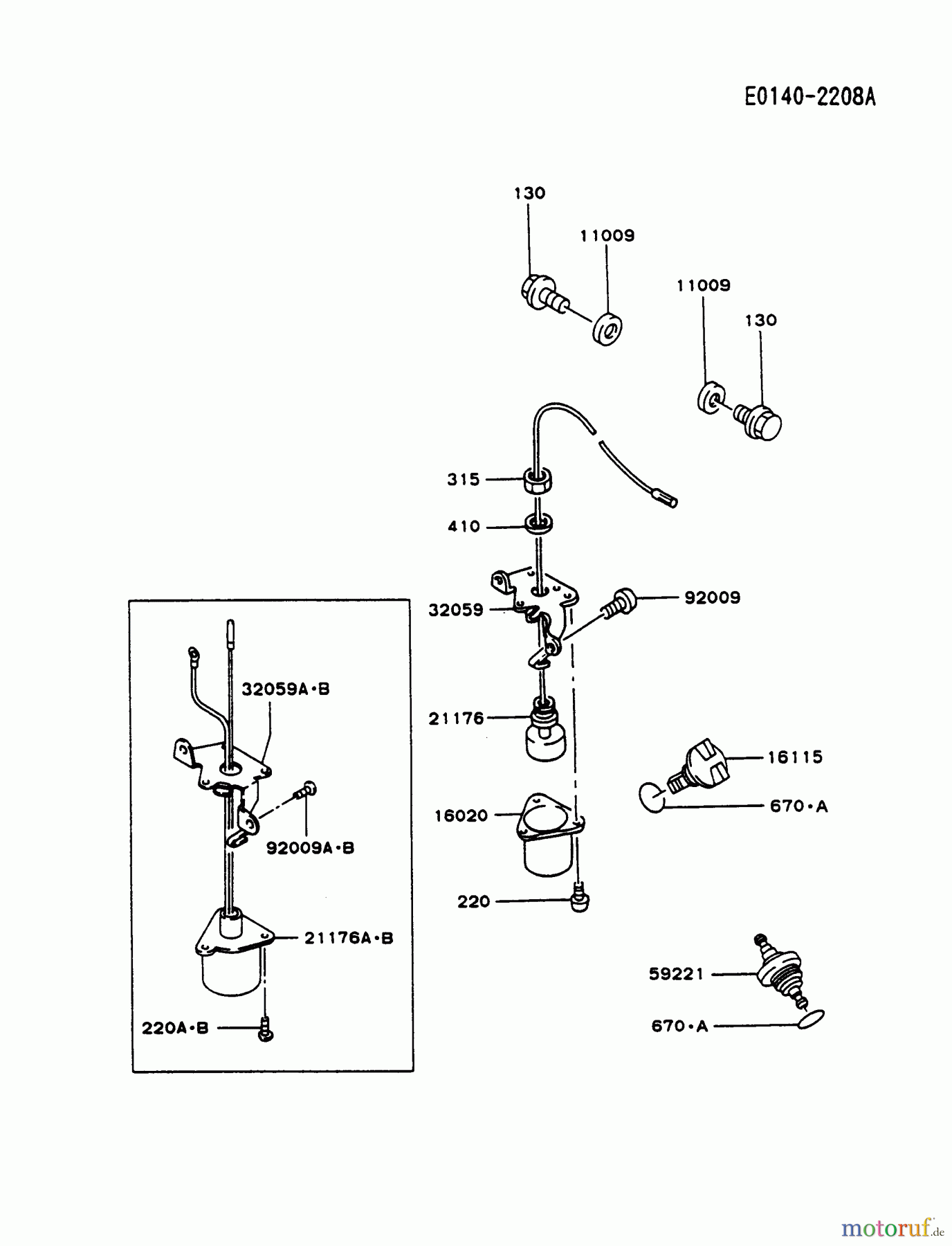  Kawasaki Motoren Motoren, Horizontal FA130D-ES01 - Kawasaki FA130D 4-Stroke Engine LUBRICATION-EQUIPMENT