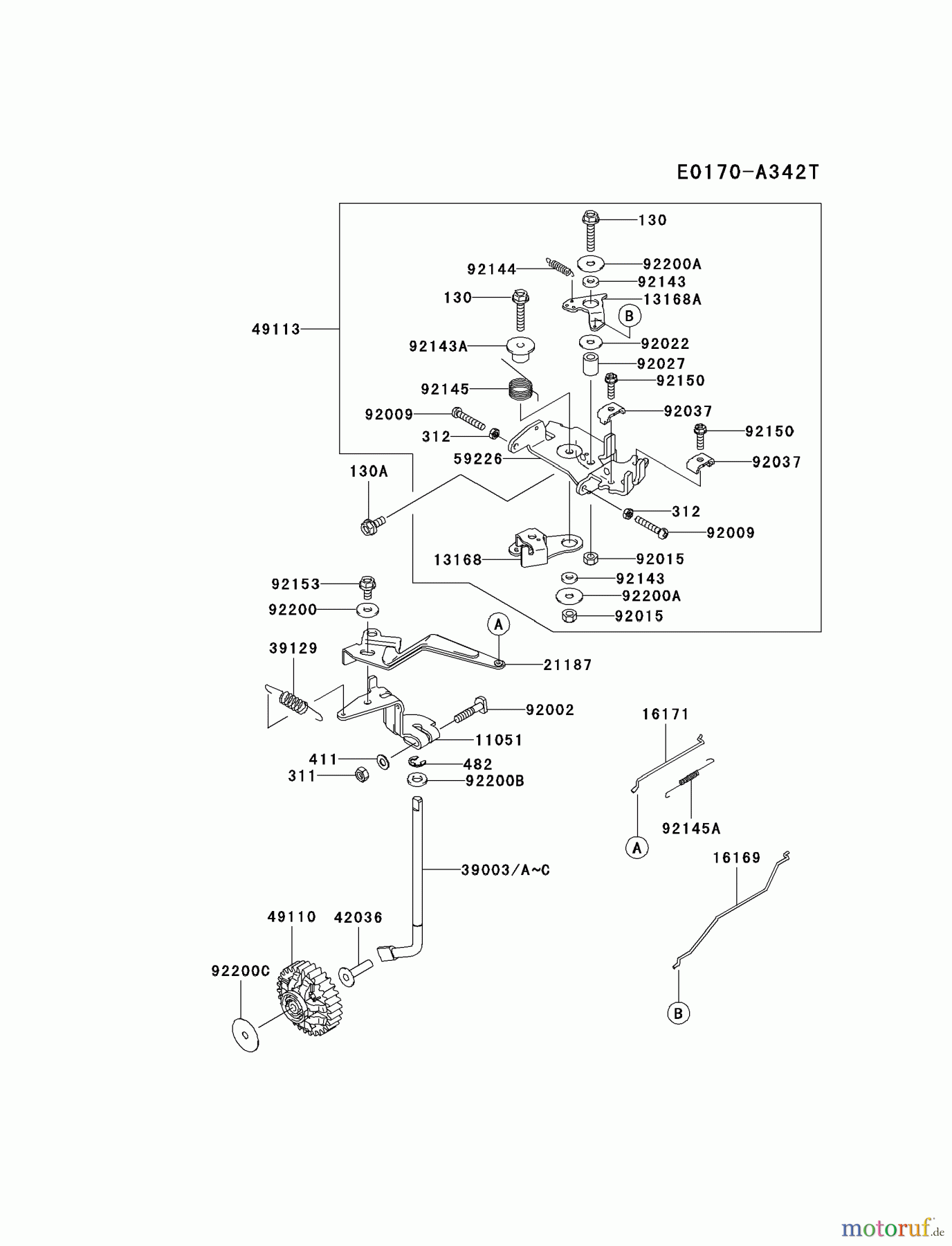  Kawasaki Motoren Motoren, Horizontal FD750D-GS02 - Kawasaki FD750D 4-Stroke Engine CONTROL-EQUIPMENT