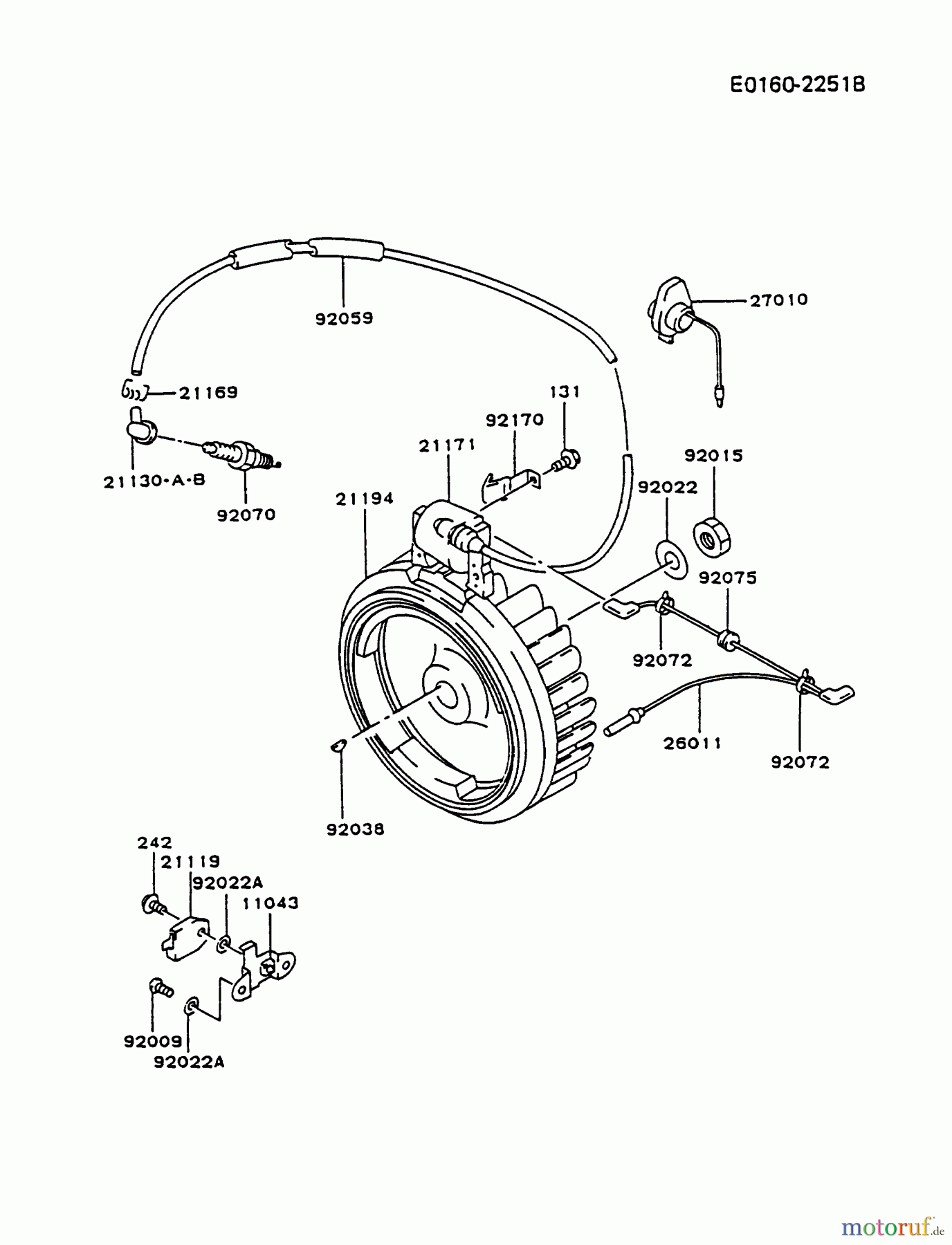  Kawasaki Motoren Motoren, Horizontal FG300D-BS16 - Kawasaki FG300D 4-Stroke Engine ELECTRIC-EQUIPMENT