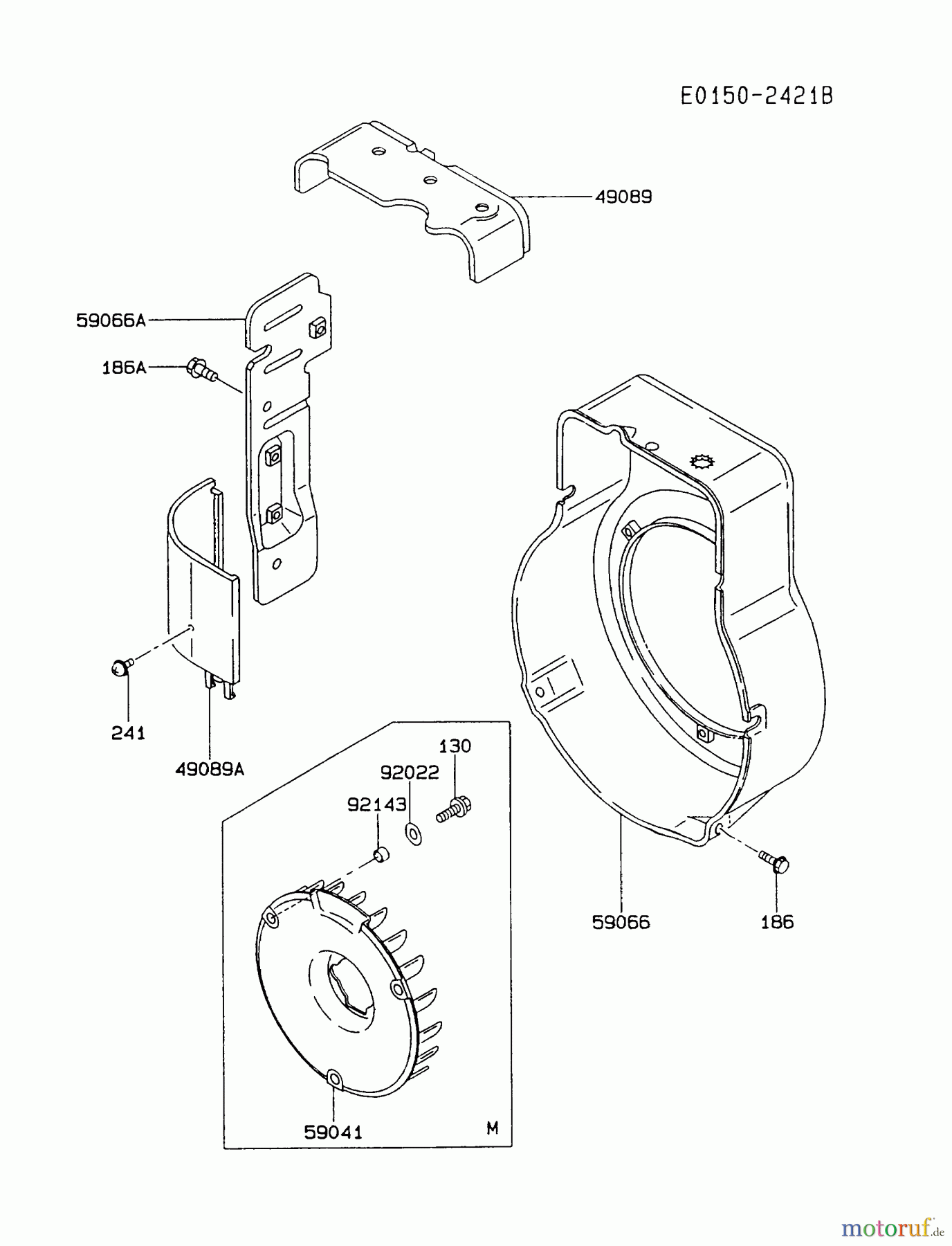 Kawasaki Motoren Motoren, Horizontal FA210D-LS00 - Kawasaki FA210D 4-Stroke Engine COOLING-EQUIPMENT