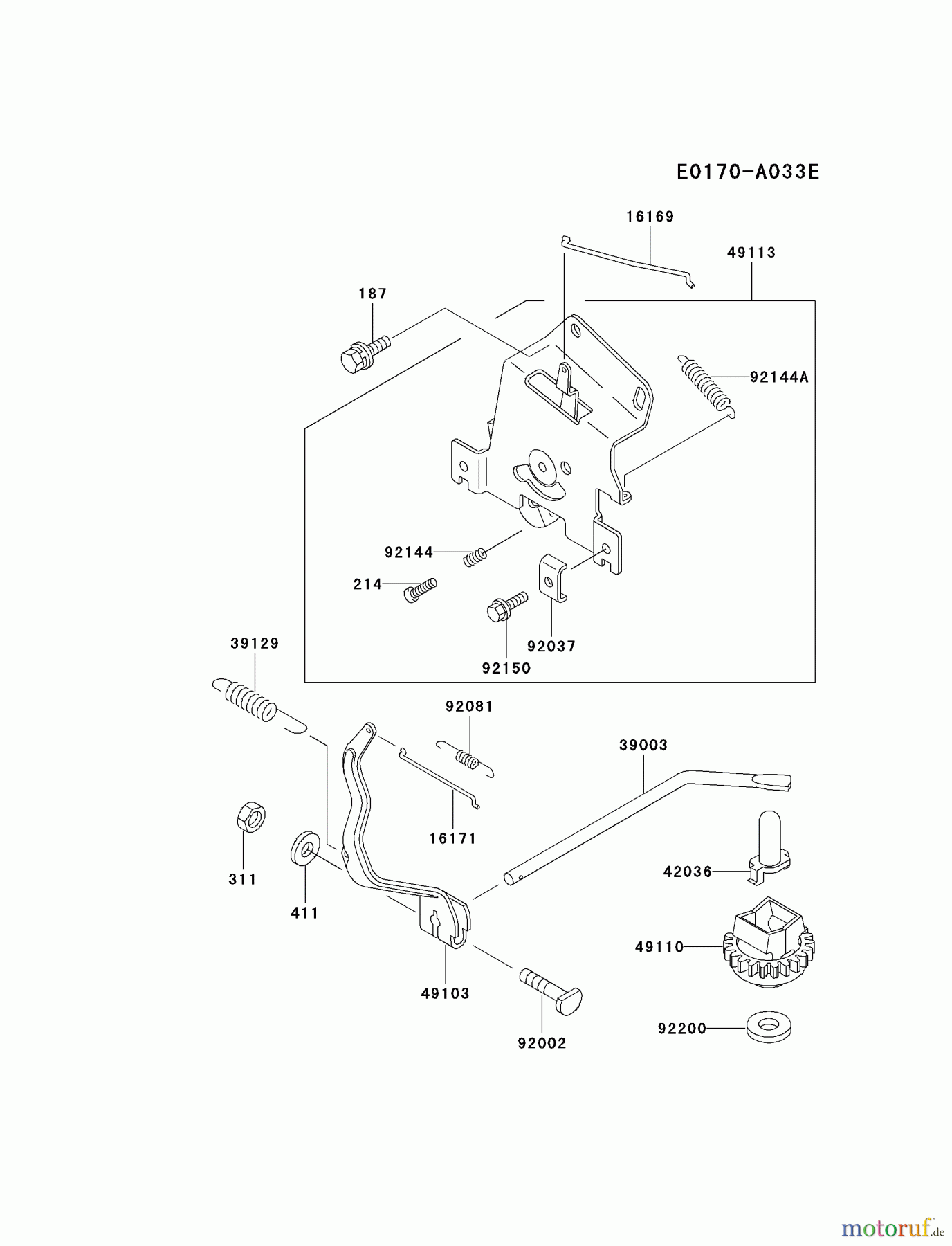 Kawasaki Motoren Motoren Vertikal FA210V - AS02 bis FH641V - DS24 FD440V-AS02 - Kawasaki FD440V 4-Stroke Engine CONTROL-EQUIPMENT