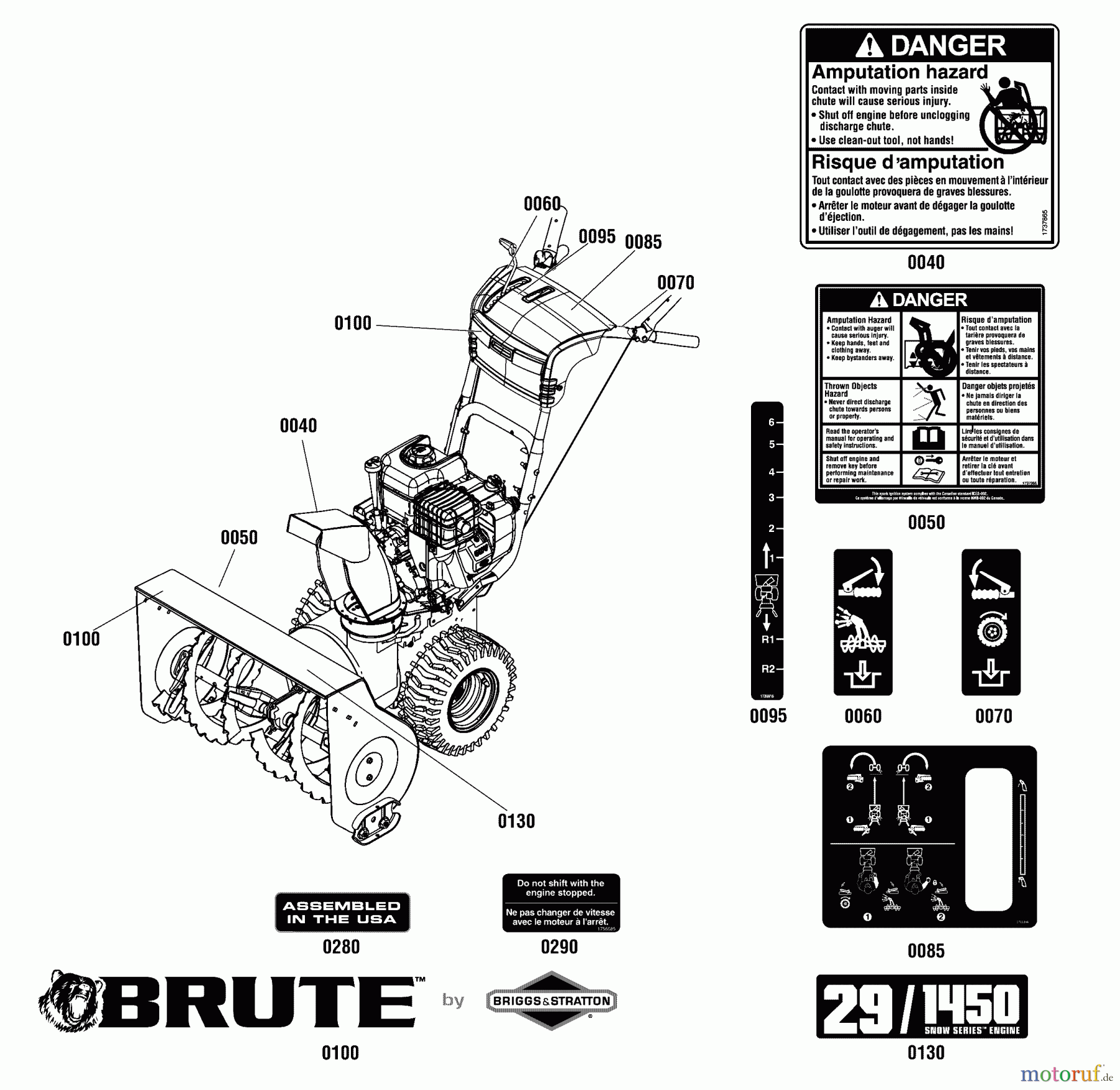  Murray Schneefräsen 1696282-00 - Brute 29