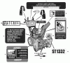 Murray ST1332 (632130x16D) - Frontier 32" Dual Stage Snow Thrower (2005) Ersatzteile Decals