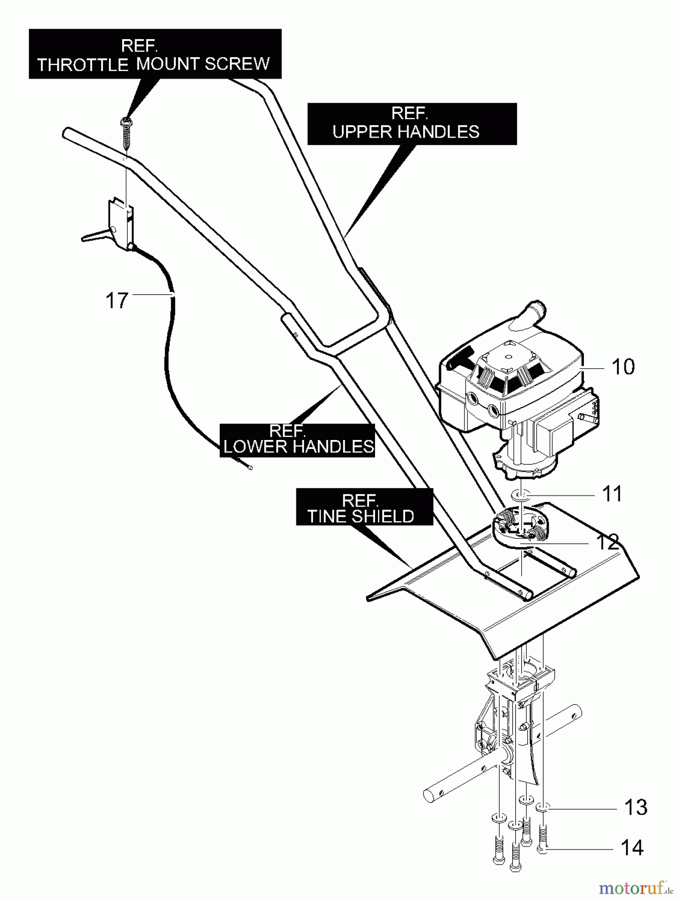 Murray Motorhacken und Kultivierer 11052x30NA - Murray Cultivator (2003) Engine Mount