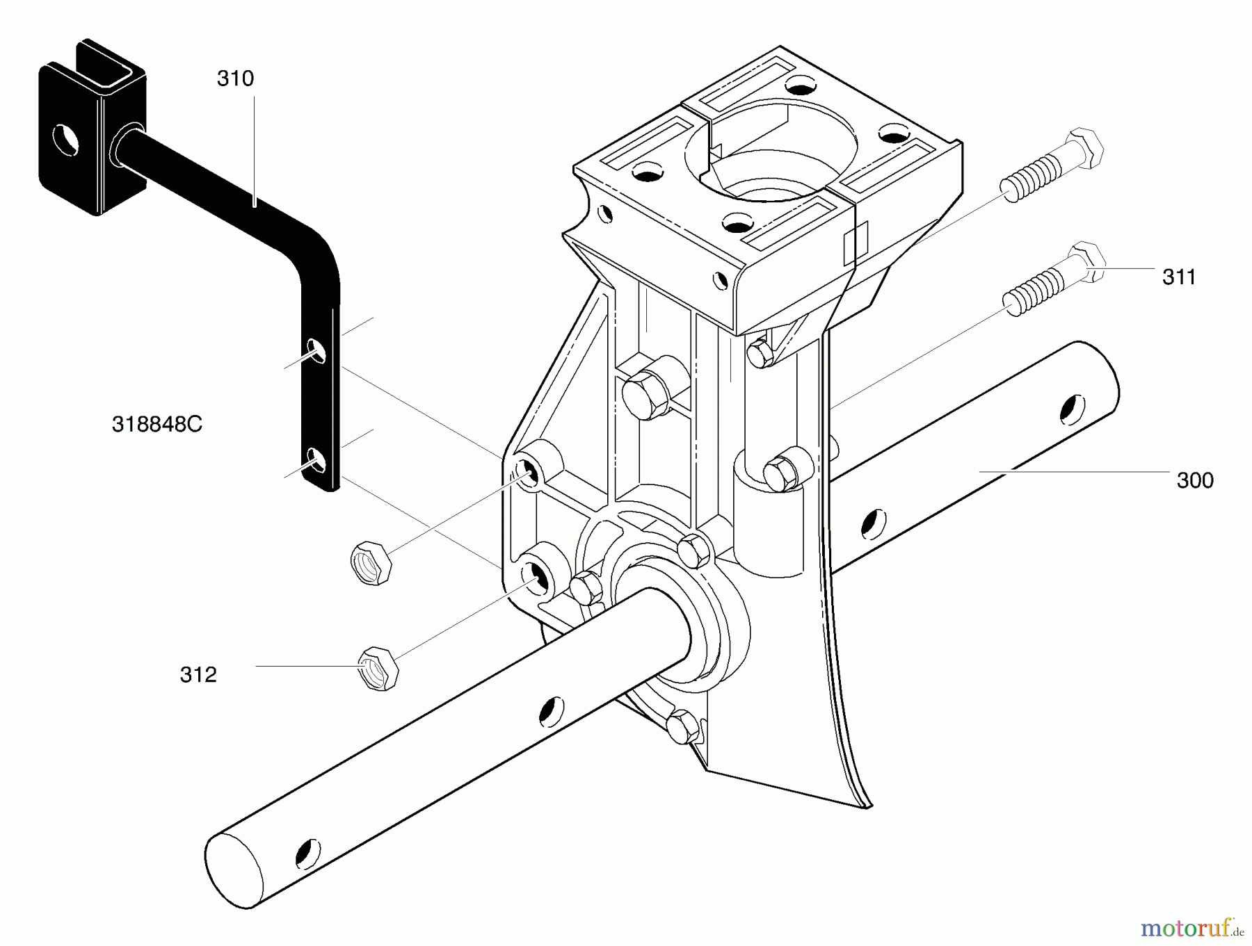  Murray Motorhacken und Kultivierer 11052x4NA - Murray Cultivator (2003) Transmission Assembly