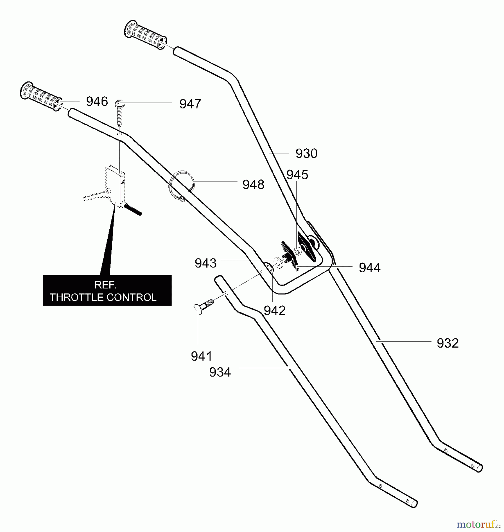  Murray Motorhacken und Kultivierer 11052x6B - Murray Ultra Cultivator (2000) Handle Assembly