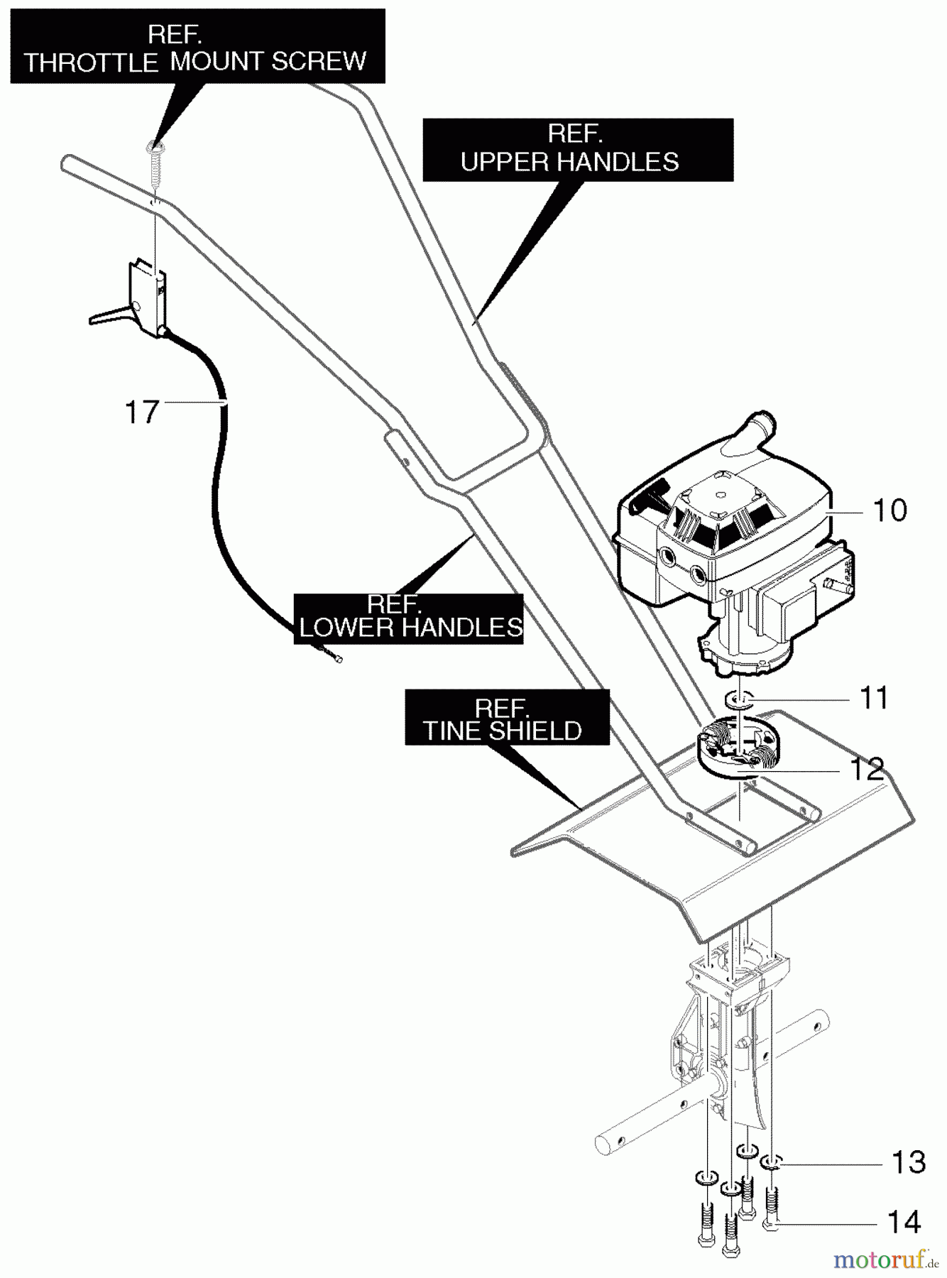  Murray Motorhacken und Kultivierer 536.29252300 - Craftsman Cultivator (2004) (Sears) General Assembly