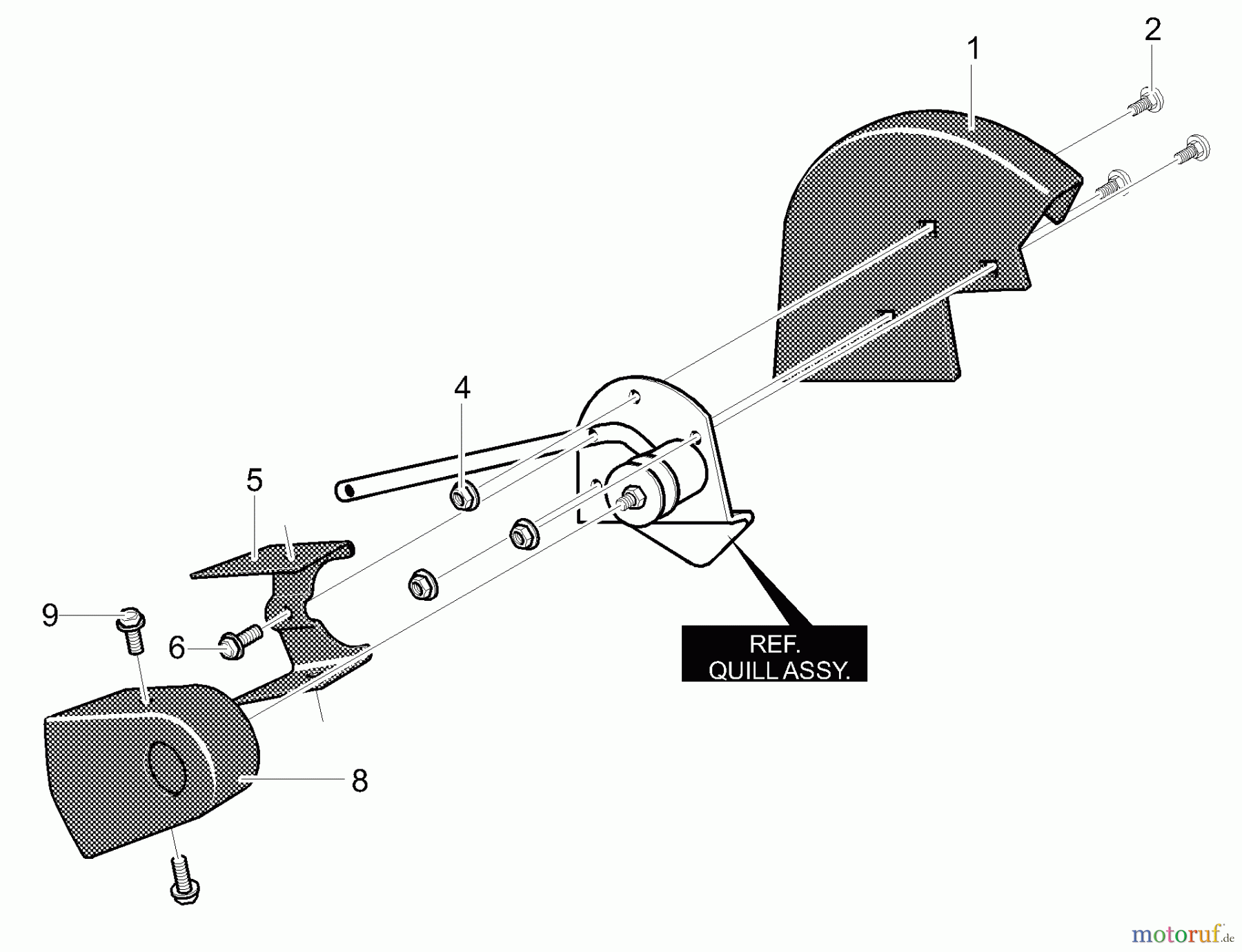 Murray Kantenschneider 13052x10A - B&S/Murray Edger (2000) (Western Auto) Blade & Quill Cover Assembly
