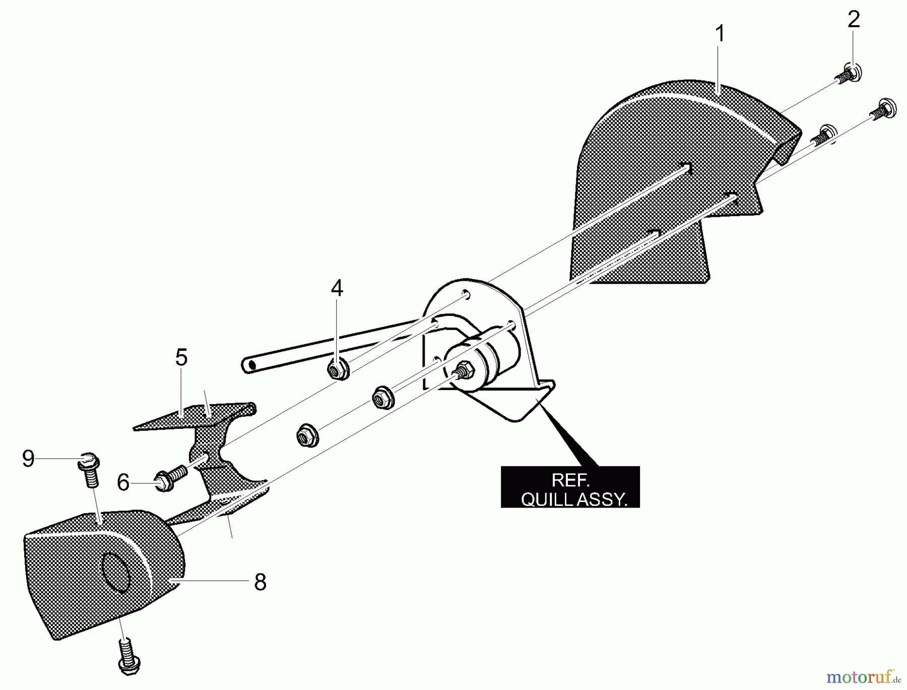  Murray Kantenschneider EH3550x4A - Murray Edger (2000) Blade & Quill Cover Assembly