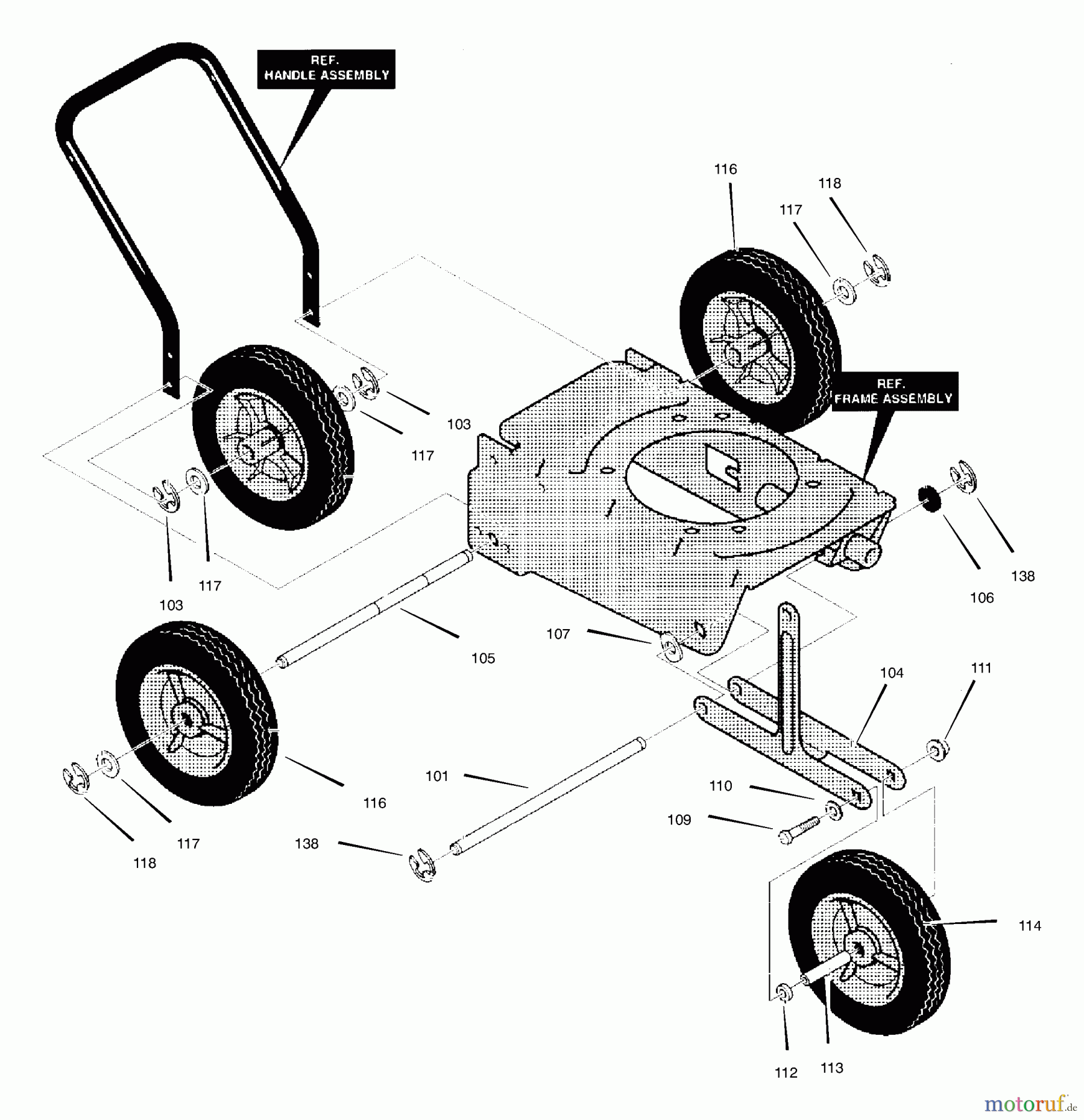 Murray Kantenschneider EV3550x92A - B&S/Murray Edger (2003) (Walmart) Wheel Assembly