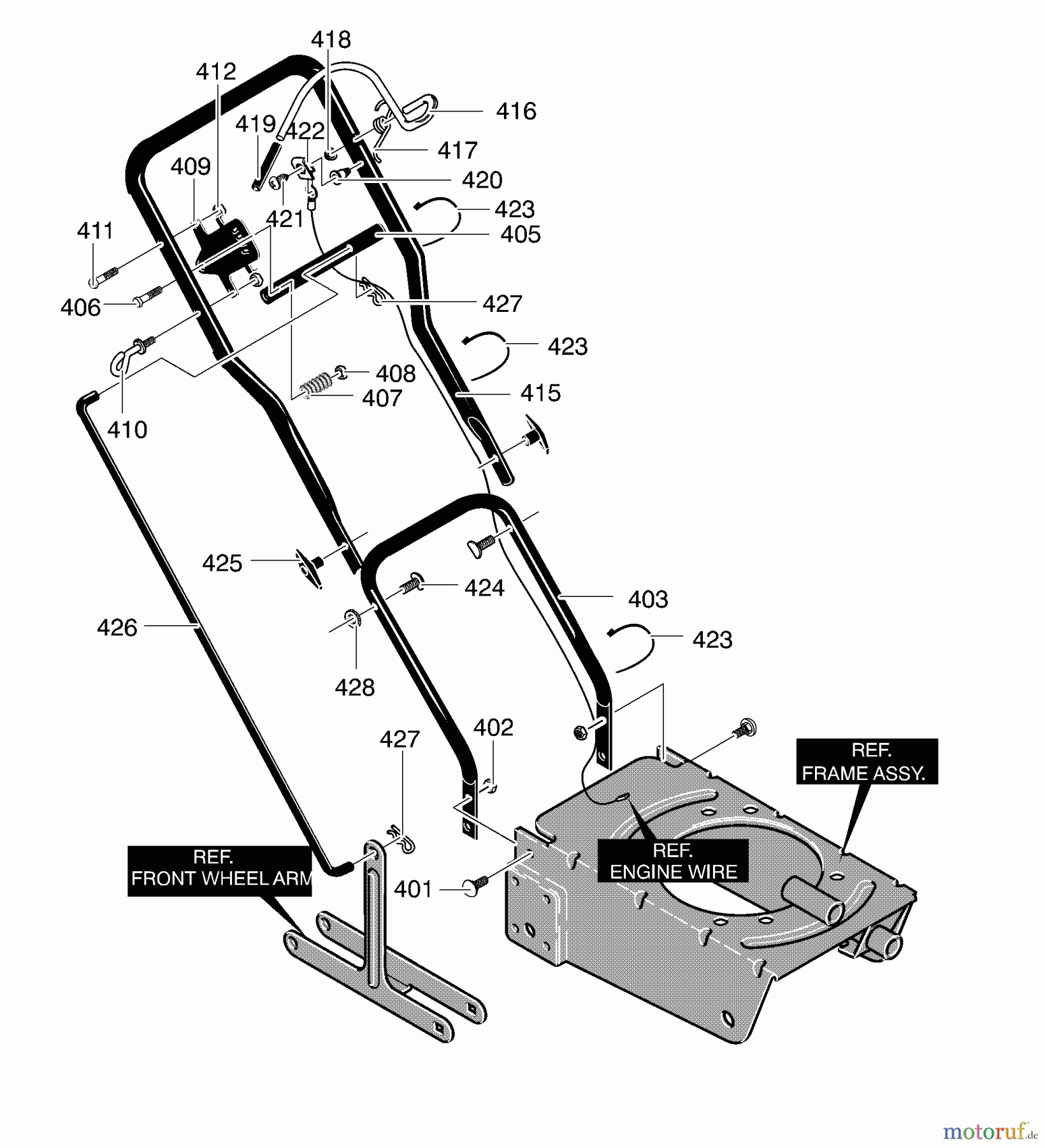 Murray Kantenschneider EV3850x4A - Murray Edger (2001) Handle Assembly