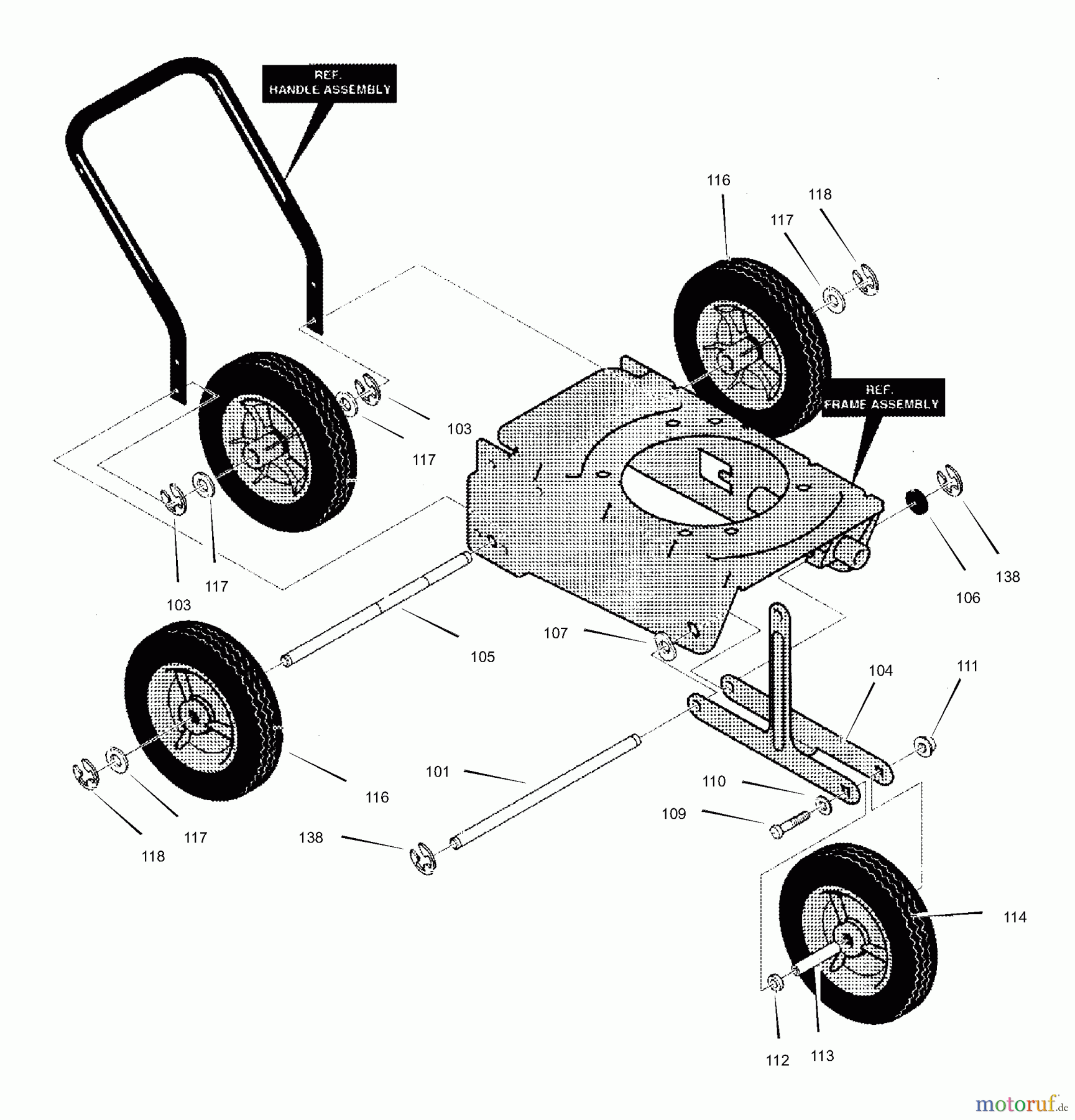 Murray Kantenschneider EV3850x4A - Murray Edger (2002) Wheel Assembly