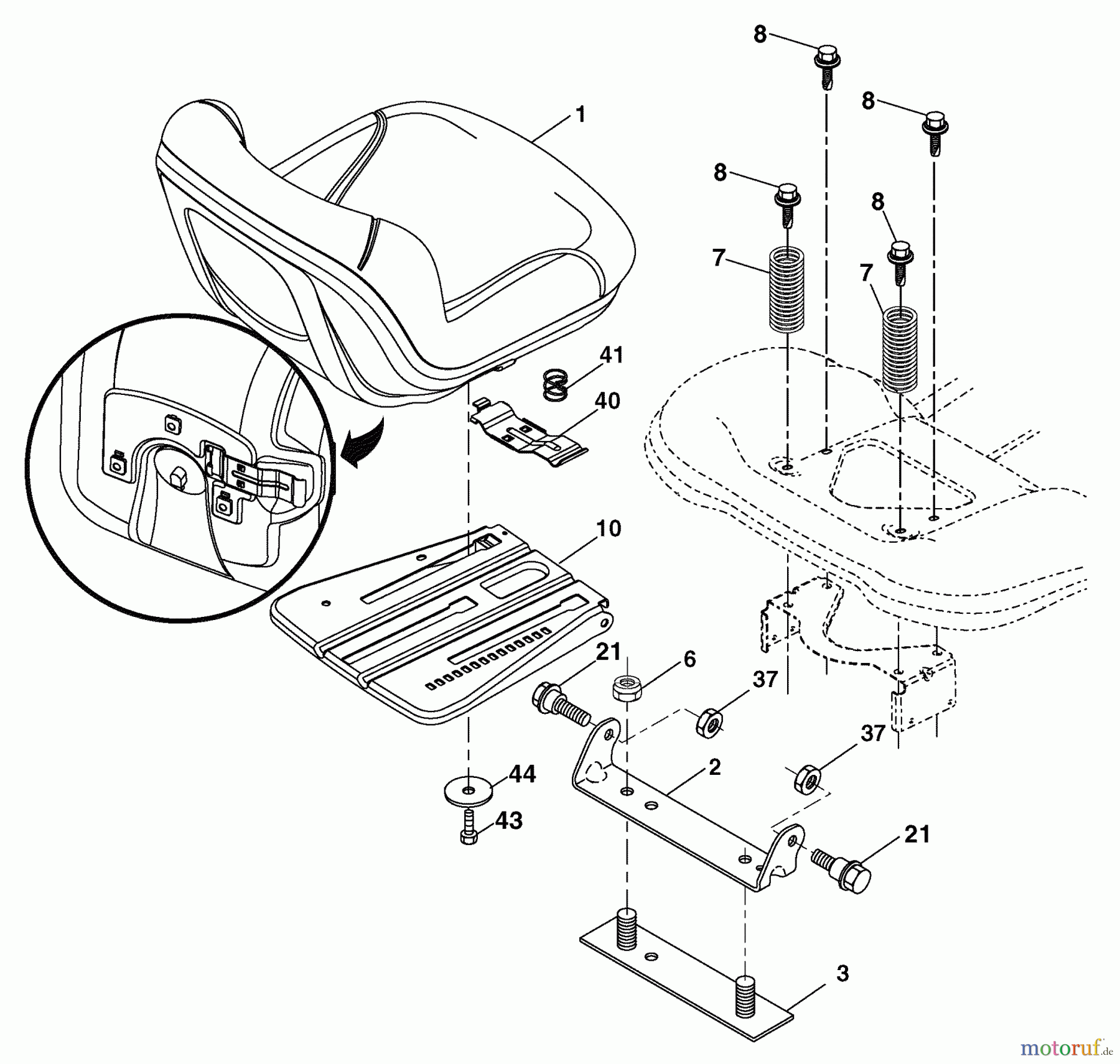  Murray Rasen- und Gartentraktoren 7800737 (96042010300) - Yard King 46