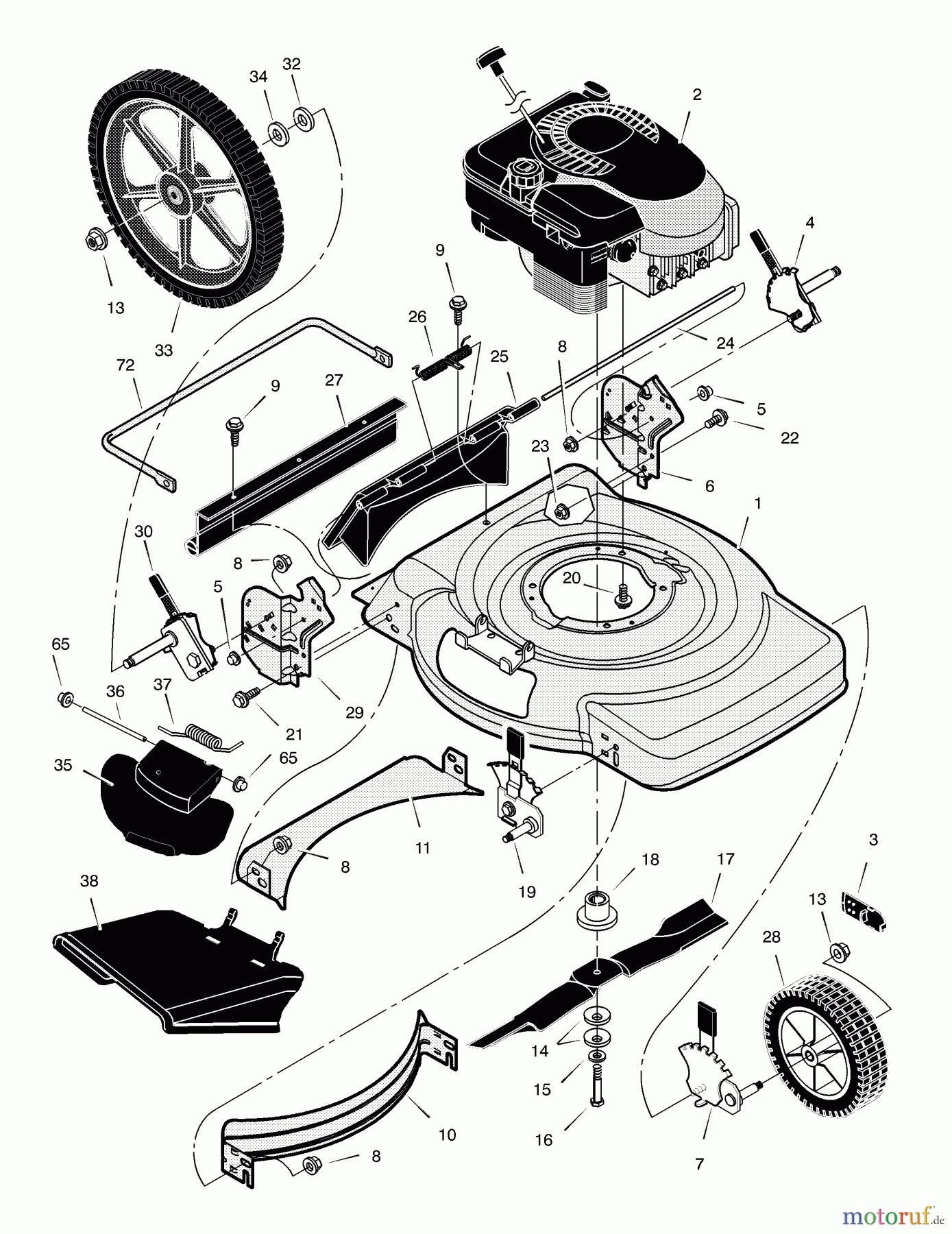  Murray Rasenmäher 22315x8D - Scotts 22