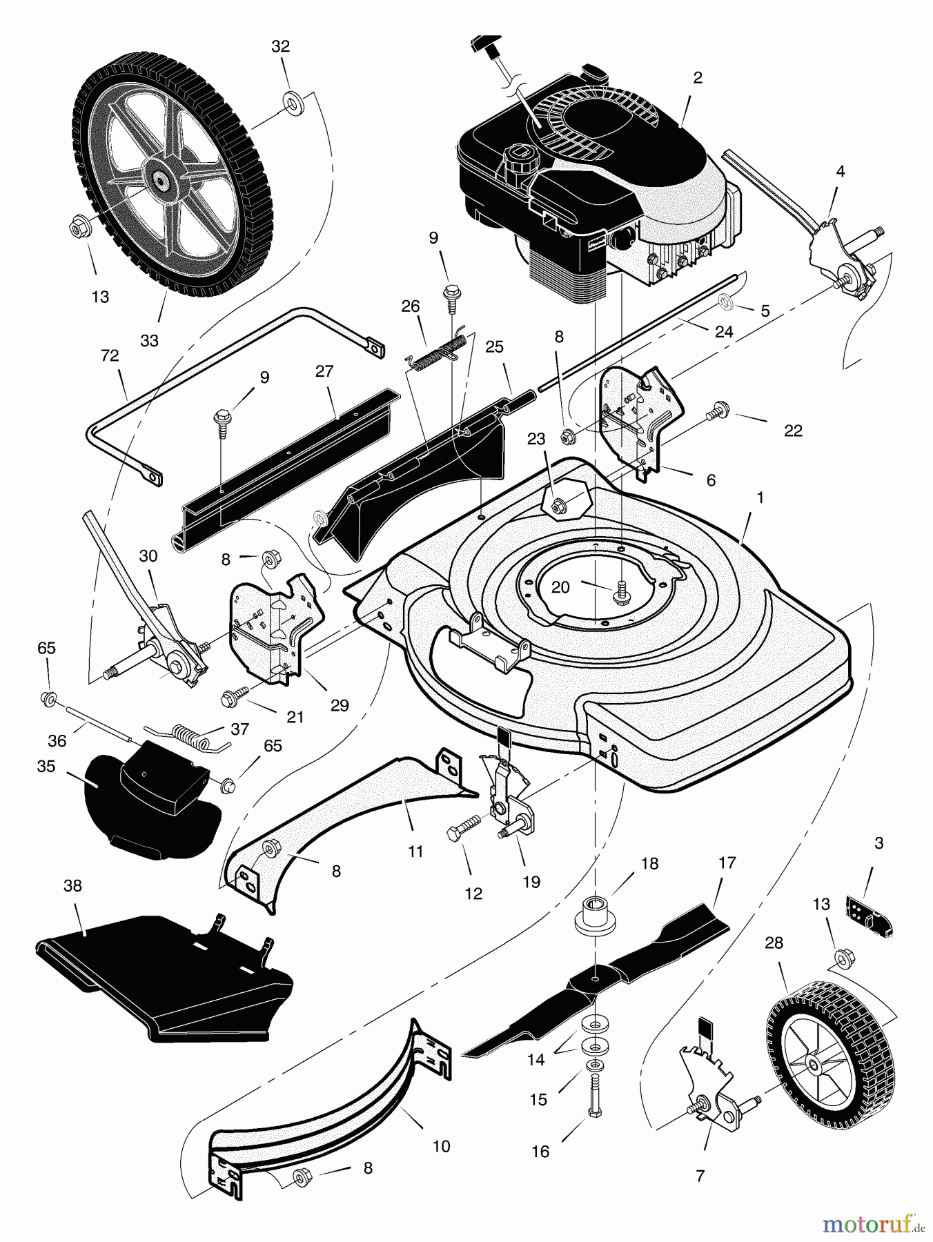  Murray Rasenmäher 223310x8B - Scotts 22