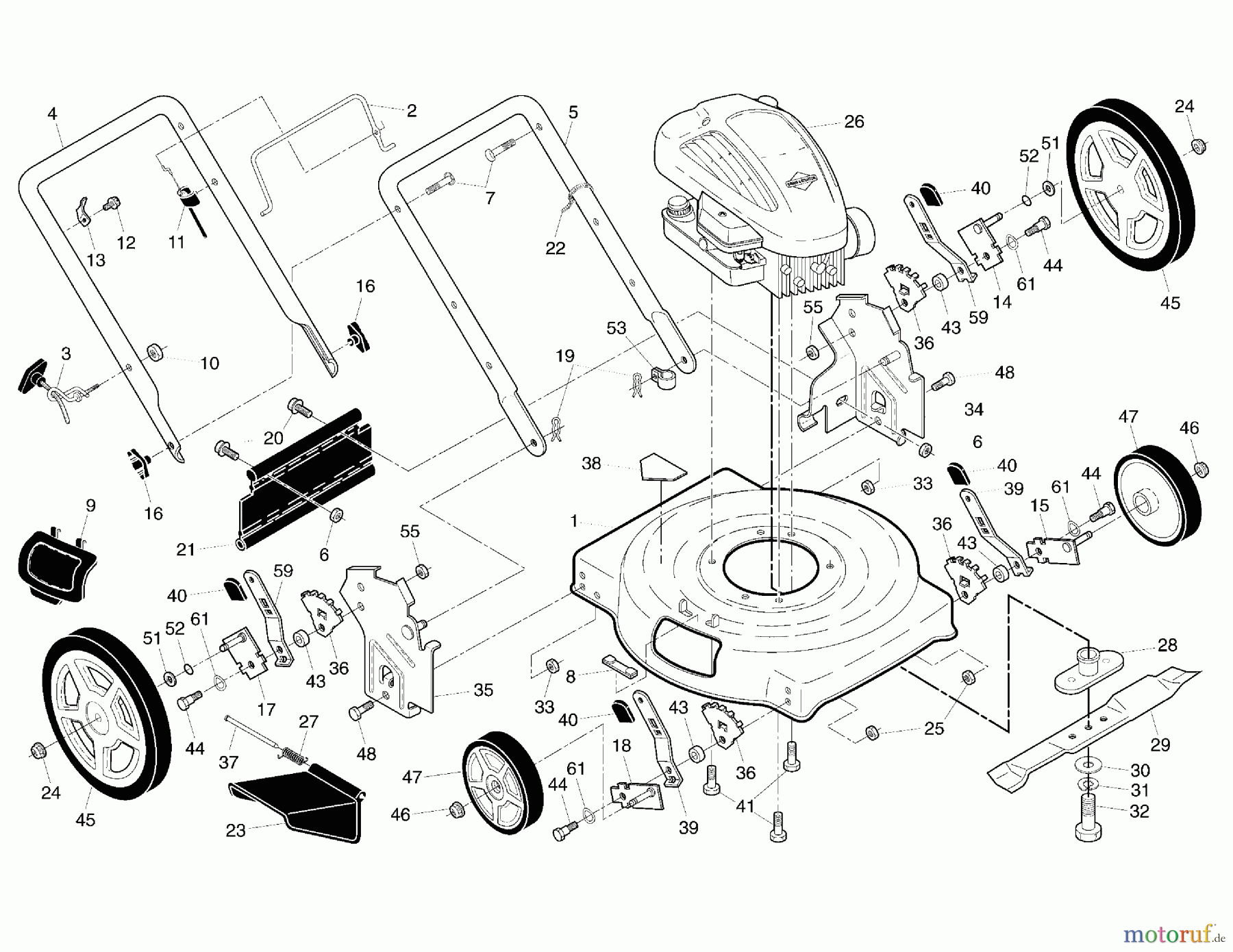 Murray Rasenmäher 22P55H10X8A (96117001504) - Murray 22