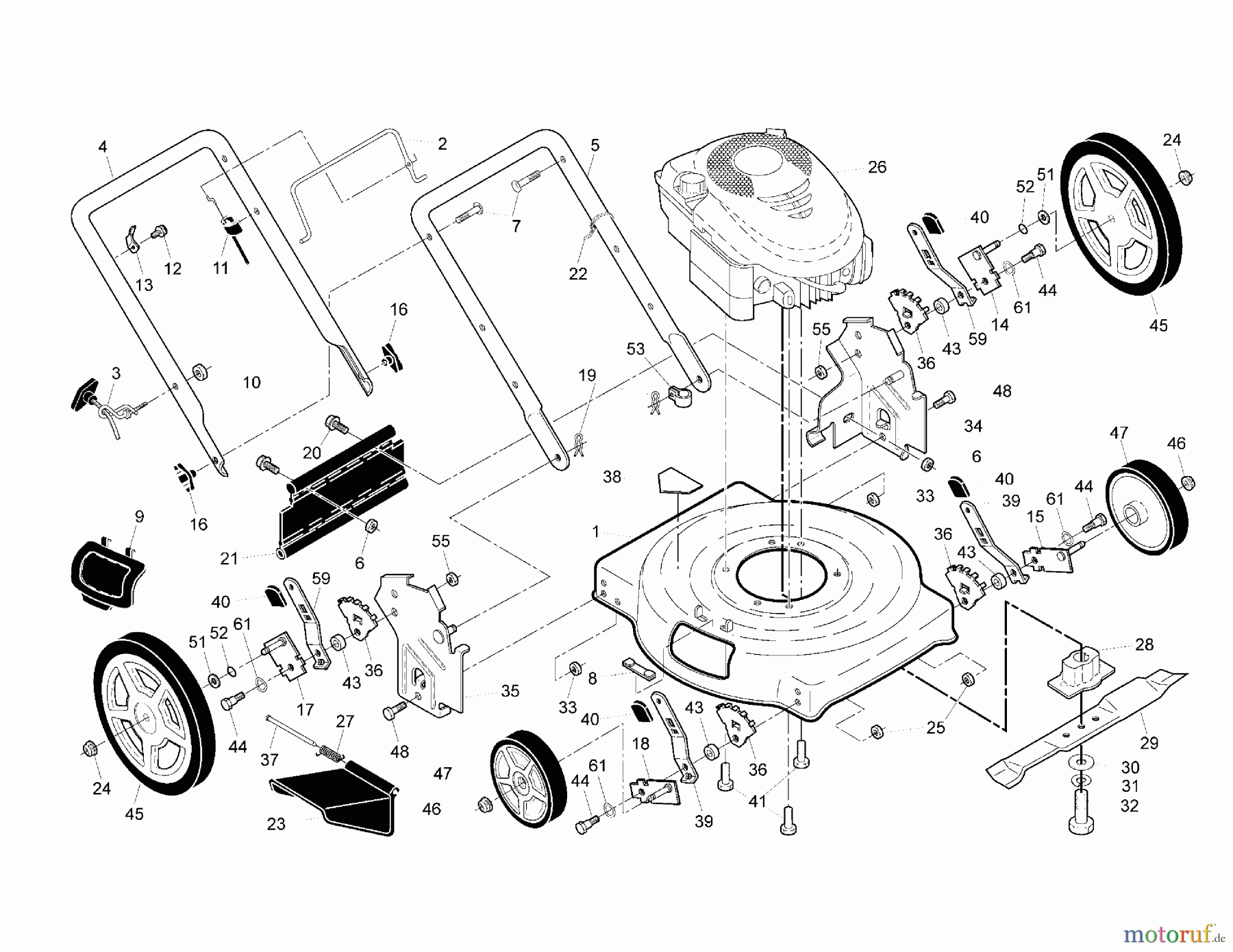  Murray Rasenmäher 22P65H10X8A (96117001604) - Murray 22