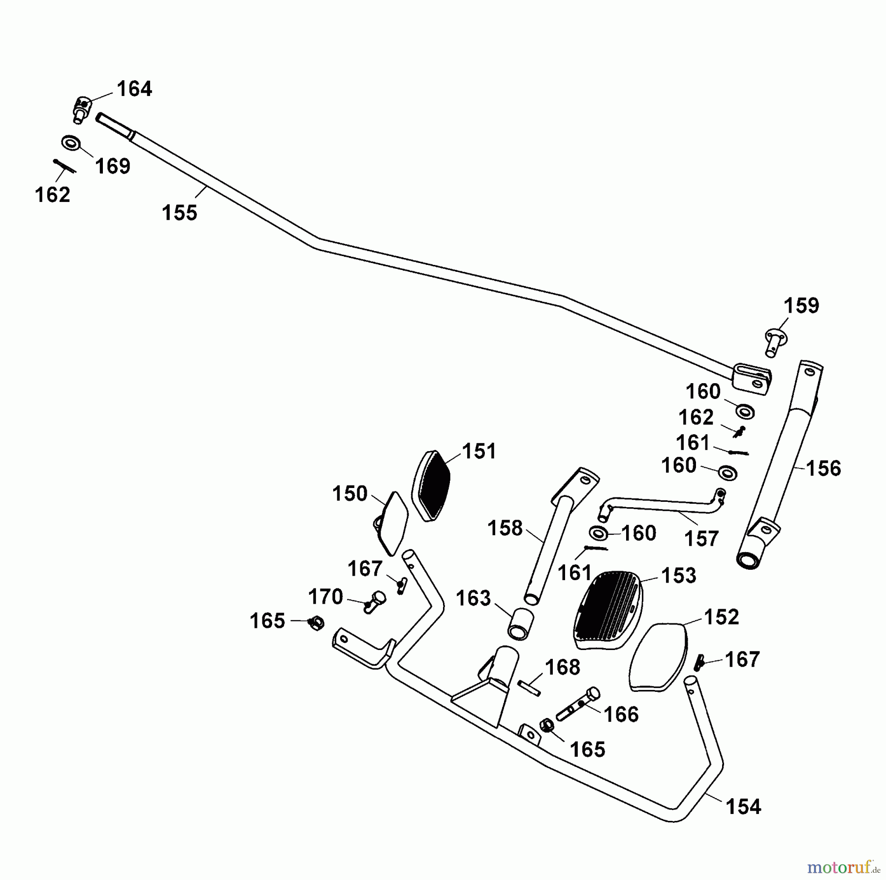 Wolf-Garten Rasentraktoren Trac OHV 7 6205000 Serie C (2004) Bedienelemente Antrieb