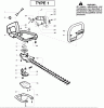 Poulan / Weed Eater GHT195LE (Type 1) - Weed Eater Hedge Trimmer Ersatzteile Cutting Equipment Type 1