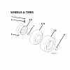 Poulan / Weed Eater PO19542LT (96012012100) - Poulan Lawn Tractor (2011-03) Ersatzteile WHEELS TIRES