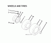 Poulan / Weed Eater W17542H (96041012001) - Weed Eater Lawn Tractor (2010-01) Ersatzteile WHEELS TIRES