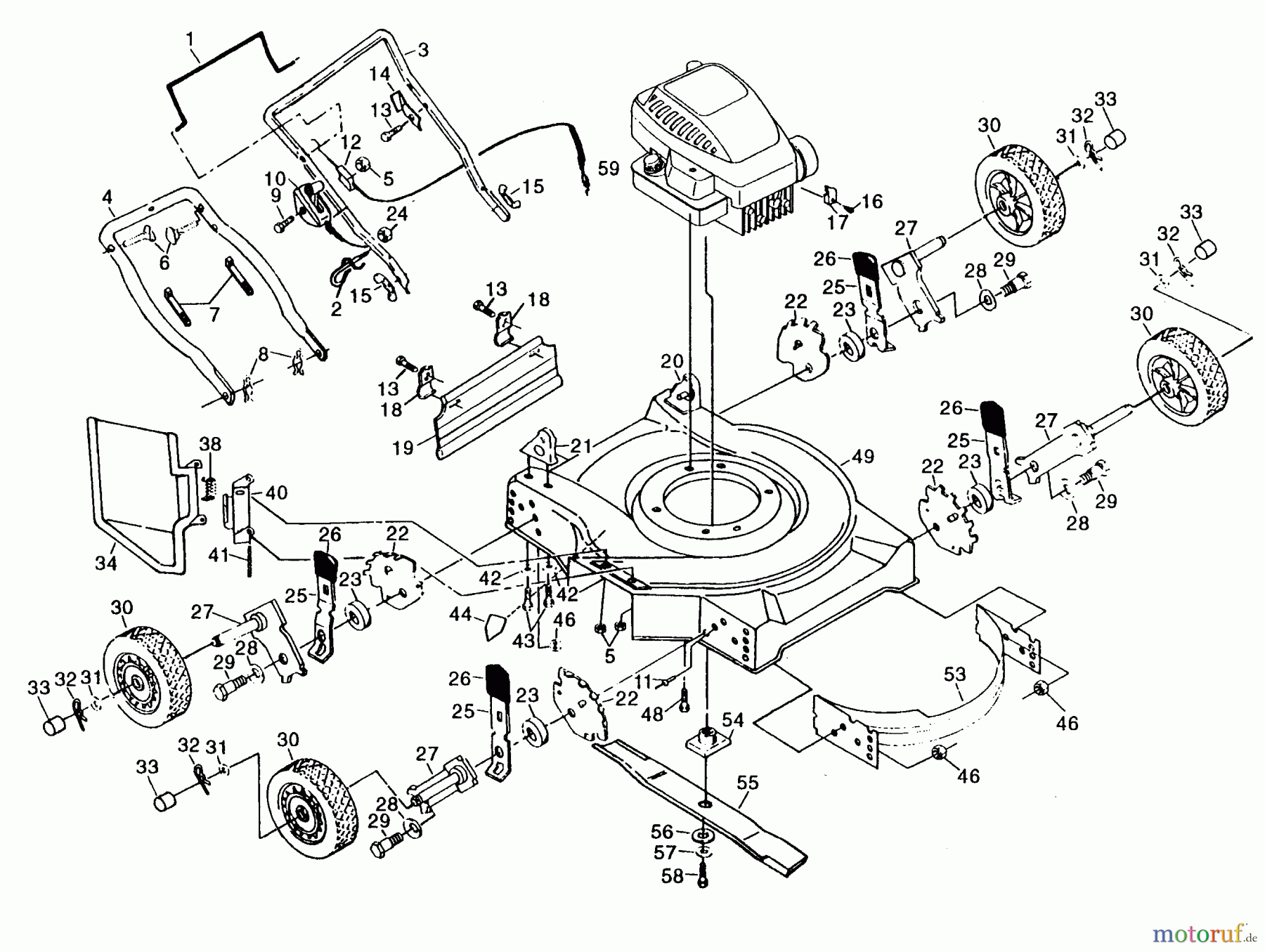  Poulan / Weed Eater Rasenmäher PP722SK - Poulan Pro Walk-Behind Mower MOWER ASSEMBLY, ENGINE B/S 10A902