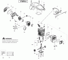 Poulan / Weed Eater PP3816 (Type 2) - Poulan Pro Chainsaw Ersatzteile Engine Type 2
