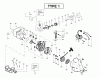 Poulan / Weed Eater XT300 (Type 1) - Weed Eater String Trimmer Ersatzteile Engine Assembly Type 1