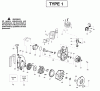 Poulan / Weed Eater SM400 (Type 1) - Poulan Pro Blower Ersatzteile Engine Type 1