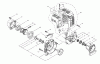 Shindaiwa AHS231 - Articulating Hedge Trimmer Listas de piezas de repuesto y dibujos Fan Cover, Crankcase, Cylinder Cover