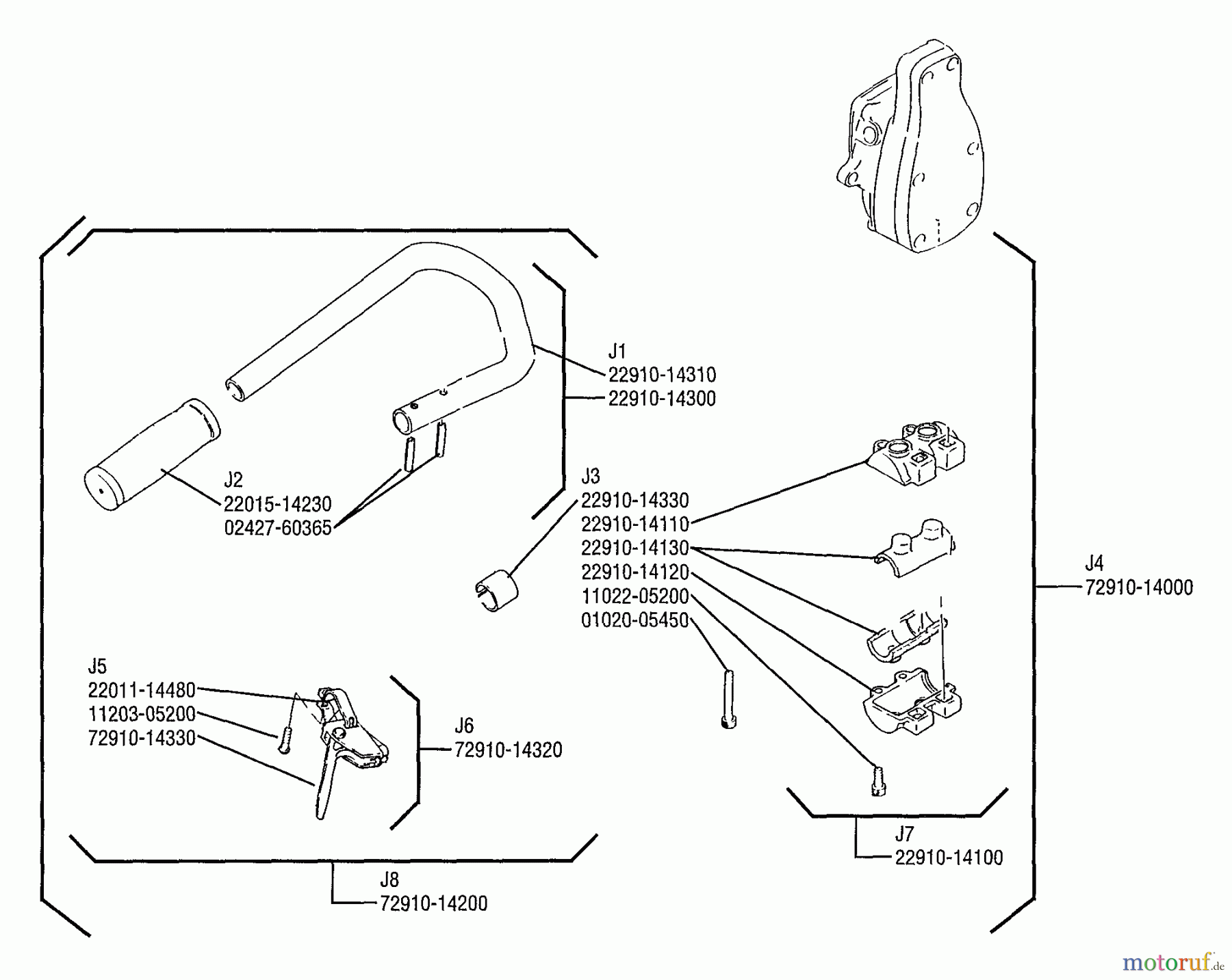  Shindaiwa Heckenscheren HT20 - Shindaiwa Hedge Trimmer, Single-Sided Handle Assembly