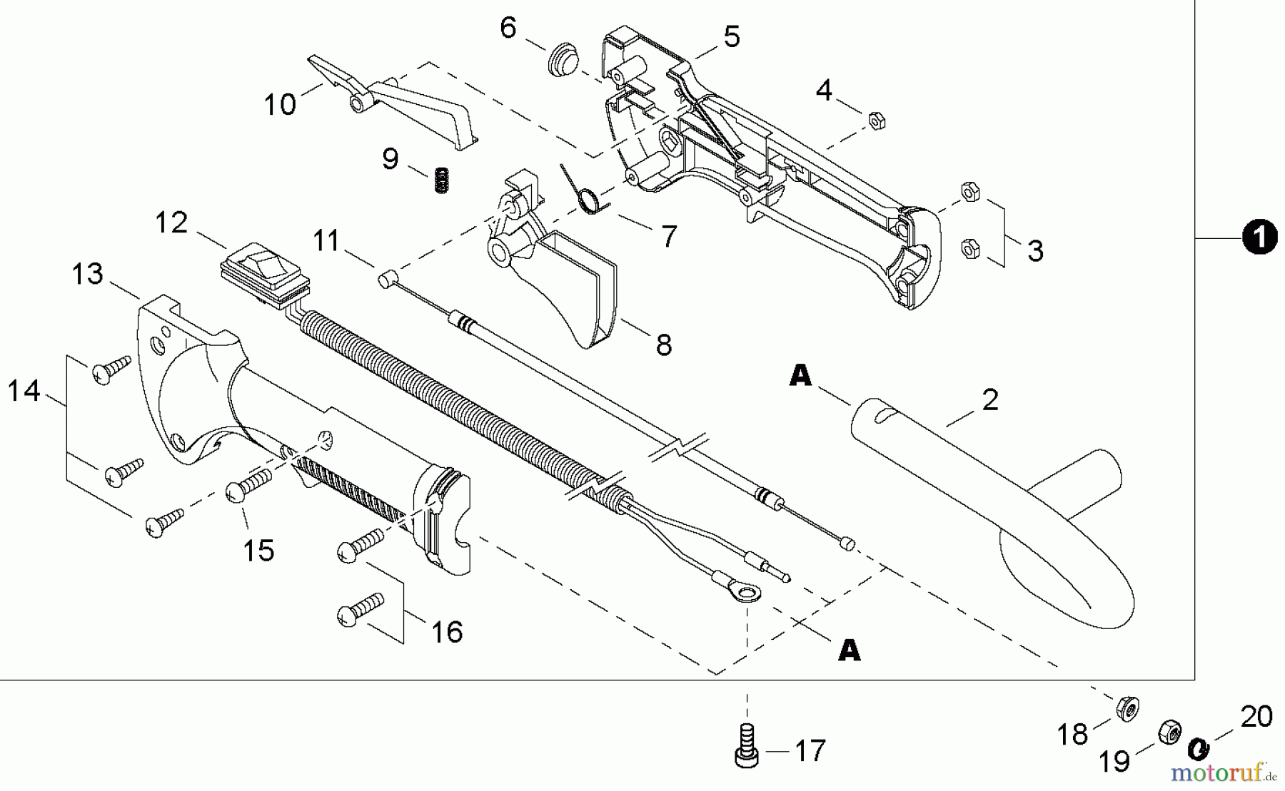 Shindaiwa Heckenscheren HT232 - Shindaiwa Hedge Trimmer, Single-Sided, Rear Handle / Throttle Control
