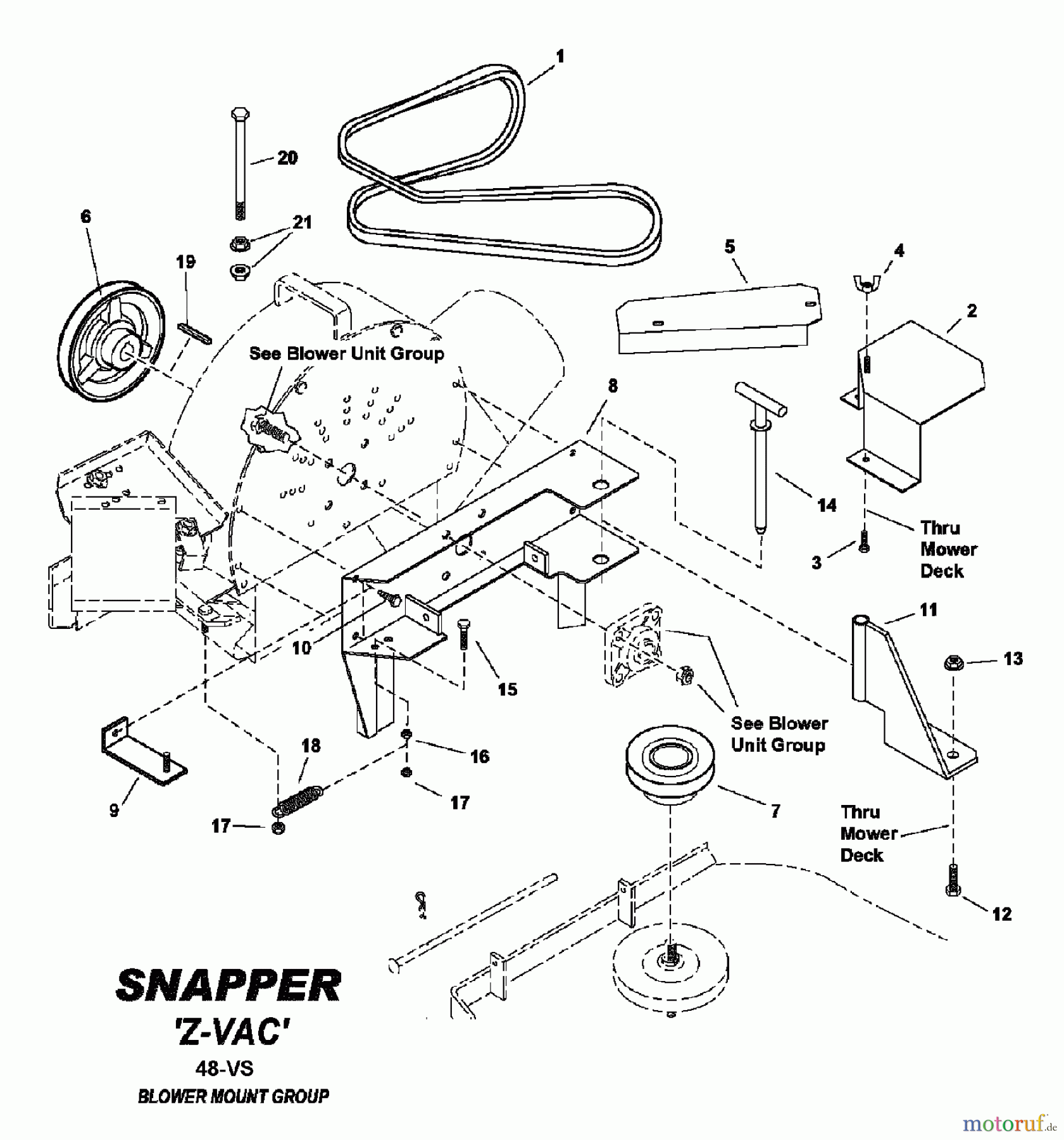 Snapper Zubehör. Rasenmäher 7063320 - Snapper Triple Bag Catcher, 48