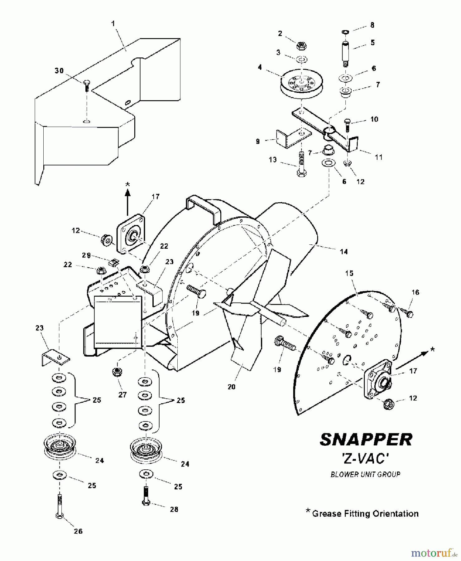 Snapper Zubehör. Rasenmäher 7600027 - Snapper Large Clamshell Grass Catcher, 52