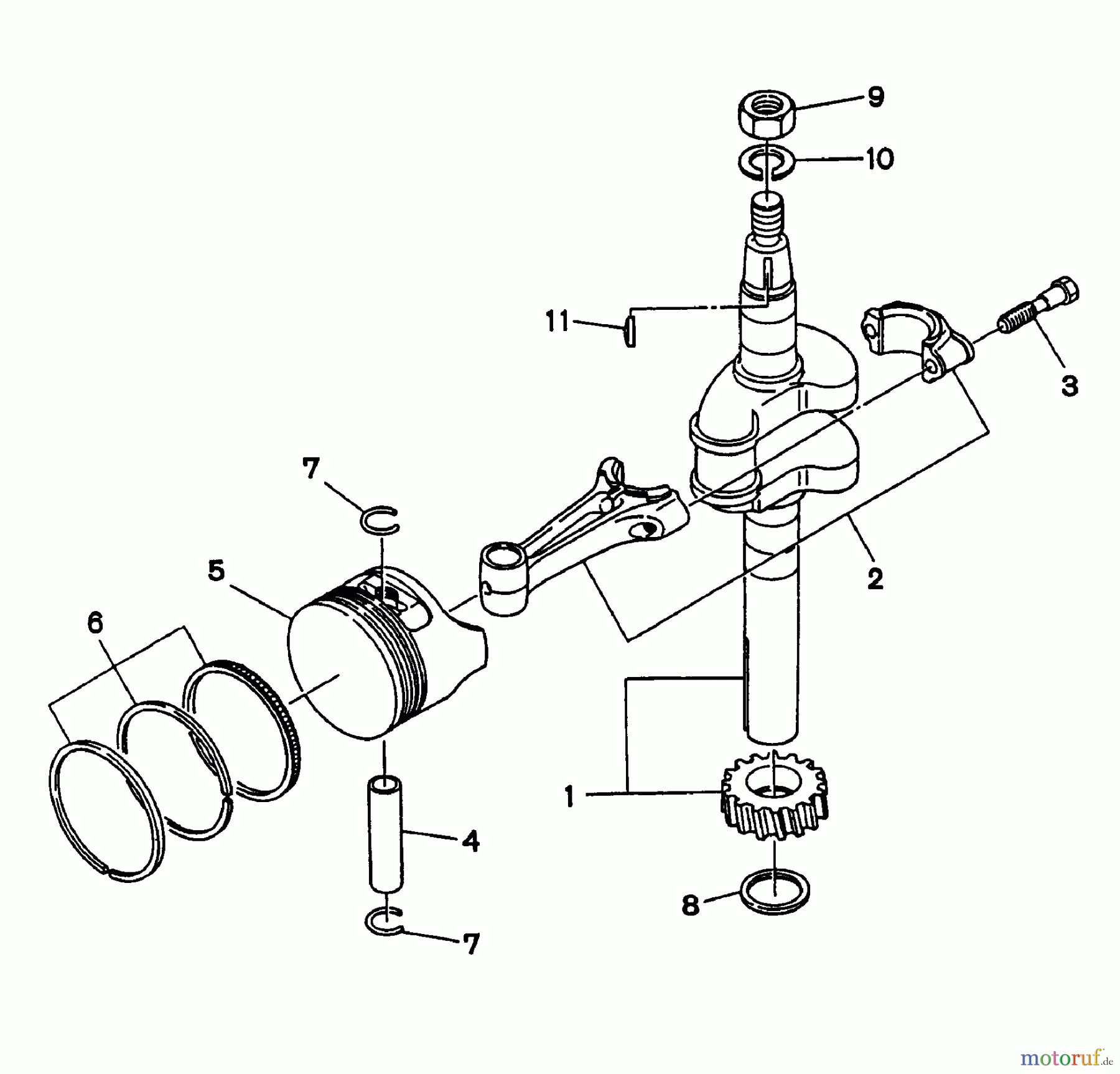  Snapper Motoren EH18V - Snapper 6.5 HP OHV Robin Engine, 4-Cycle Crankshaft And Piston