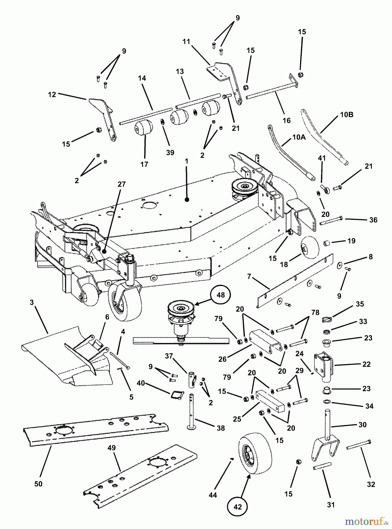  Snapper Nullwendekreismäher, Zero-Turn ZF2501KH (84574) - Snapper 25 HP Zero-Turn Mower, Out Front, Z-Rider Series 1 61