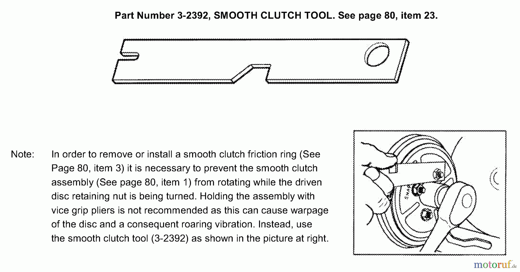 Snapper Zubehör. Rasenmäher 7032392 - Snapper Smooth Clutch Tool Smooth Clutch Tool