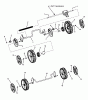 Snapper NSPVH21675 (7800449) - 21" Walk-Behind Mower, 6.75 HP, Rear Discharge, California Listas de piezas de repuesto y dibujos Front & Rear Wheels
