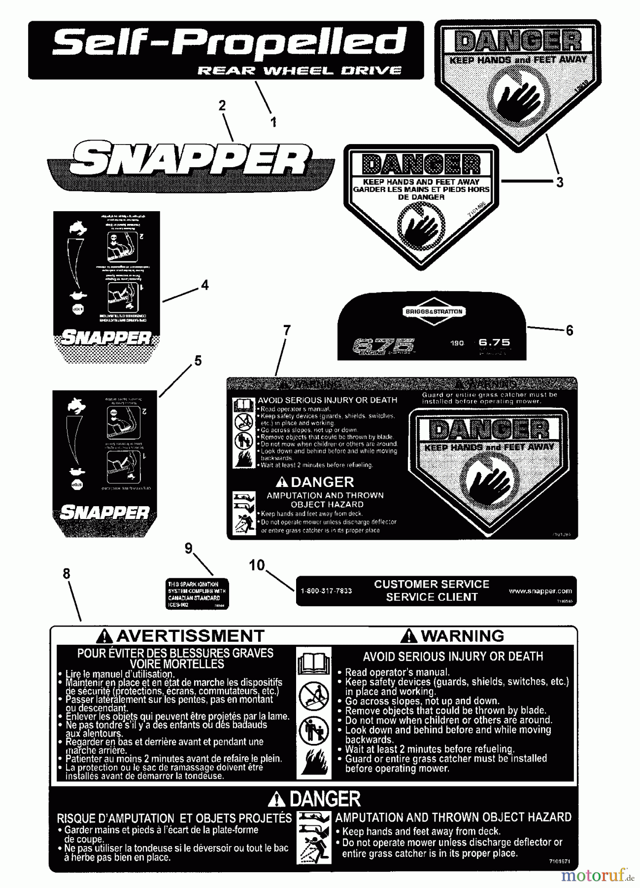  Snapper Rasenmäher SPV21675FC (7800265) - Snapper 21