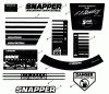Snapper XP21550VE - 21" Walk-Behind Mower, 5.5 HP, Cast Deck, Rear Discharge, Jet-Vac, Electric Start Listas de piezas de repuesto y dibujos Decals