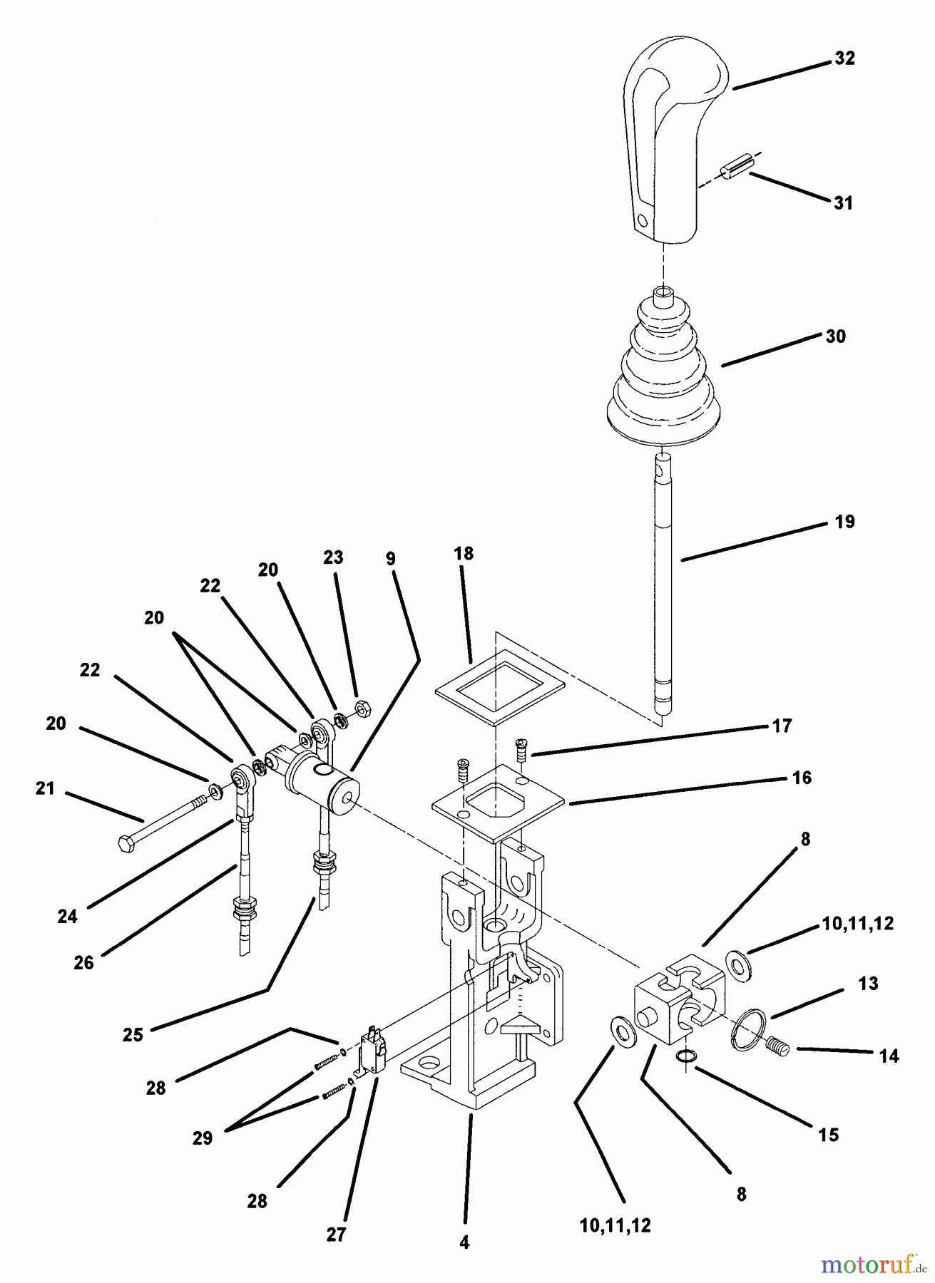  Snapper Nullwendekreismäher, Zero-Turn ZU2014K (80455) - Snapper 20 HP Zero-Turn Mower, Twin Stick, Unistat Drive, ZTR Series 4 Joystick Steering Control Parts (Part 1)