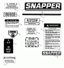 Snapper 30148KVE - 30" Rear-Engine Rider, 14 HP, Series 8 Ersatzteile Decals