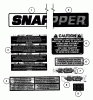 Snapper 7060947 - Bag N-Wagon, 30 Bushel M280917BE 28" 9 HP Rear Engine Rider "M" Series 17 (84250) Ersatzteile Decals (Part 1)