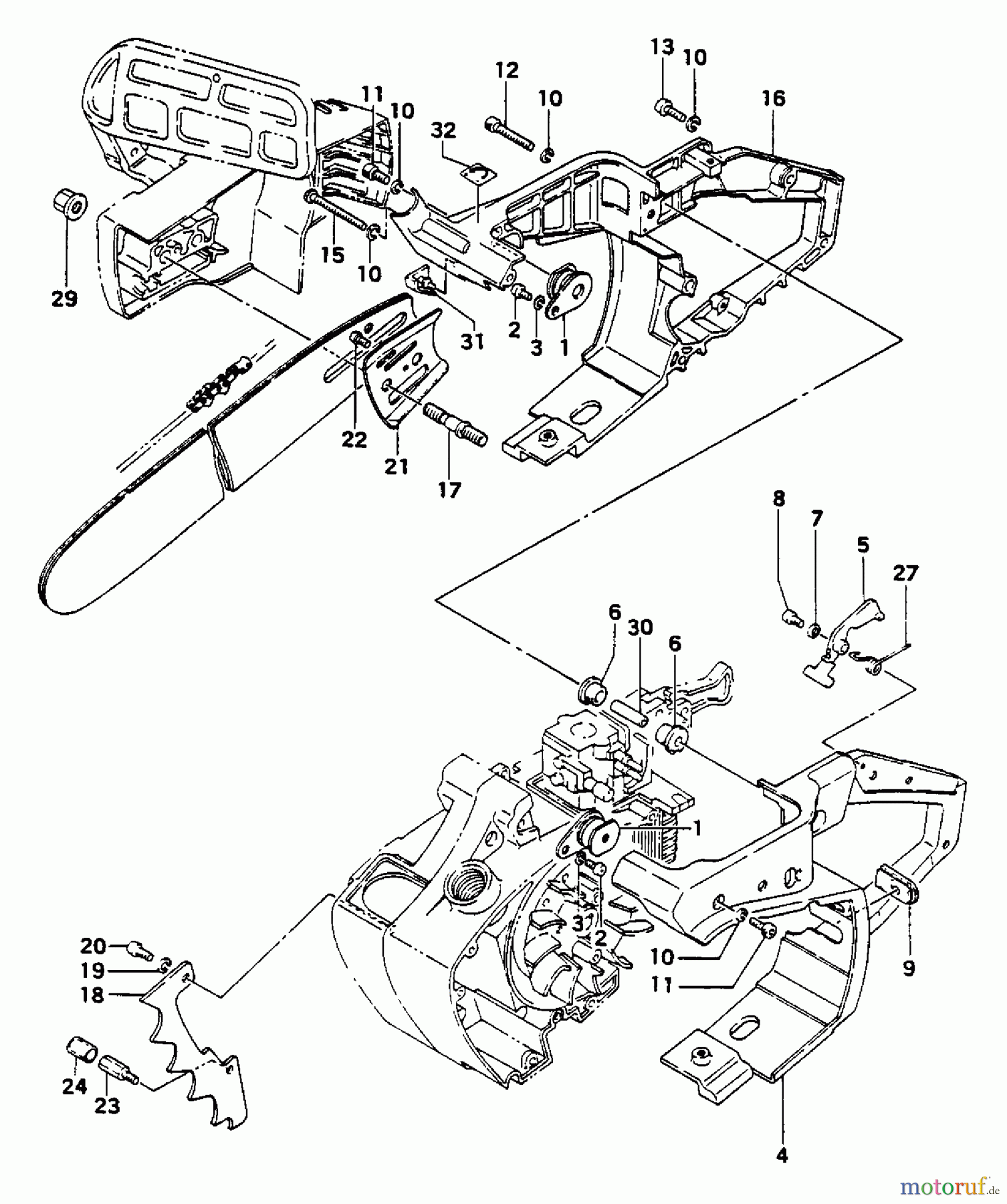  Tanaka Motorsägen ECS-415 - Tanaka Chainsaw Rear Handle