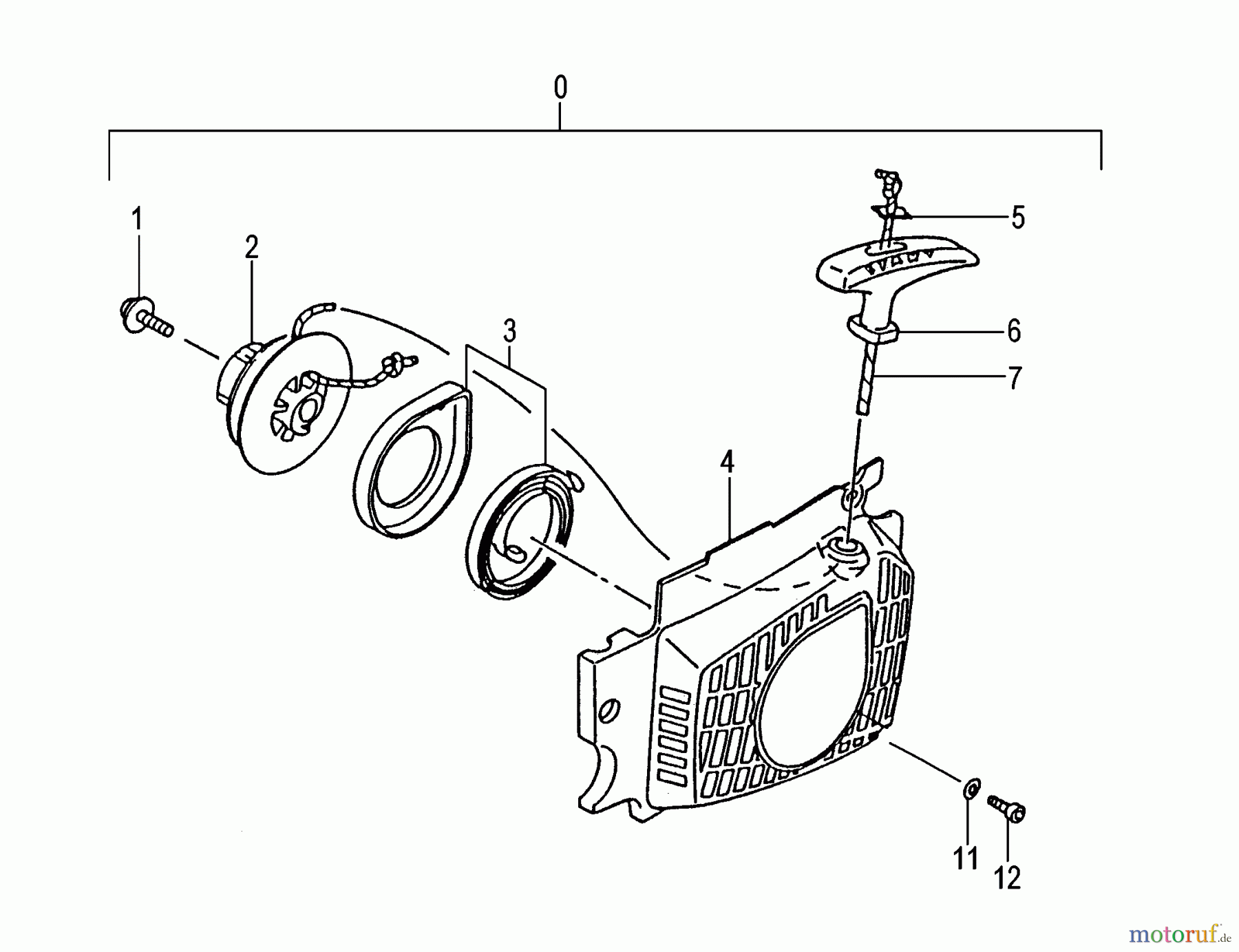  Tanaka Motorsägen ECV-4501 - Tanaka Chainsaw Recoil Starter