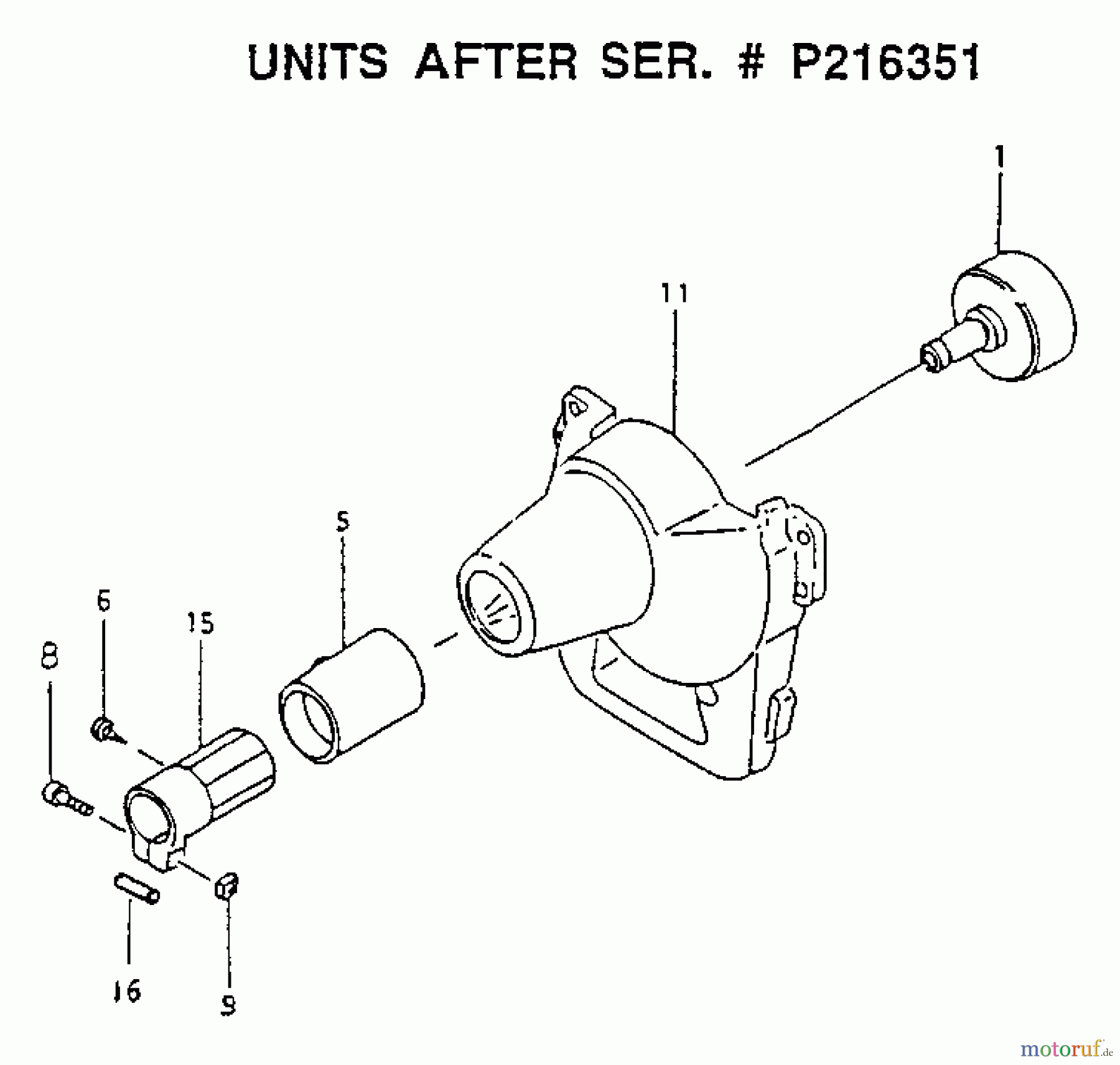  Tanaka Trimmer, Motorsensen TBC-300 - Tanaka Brush Cutter Clutch Case - Units After Ser. # P216351